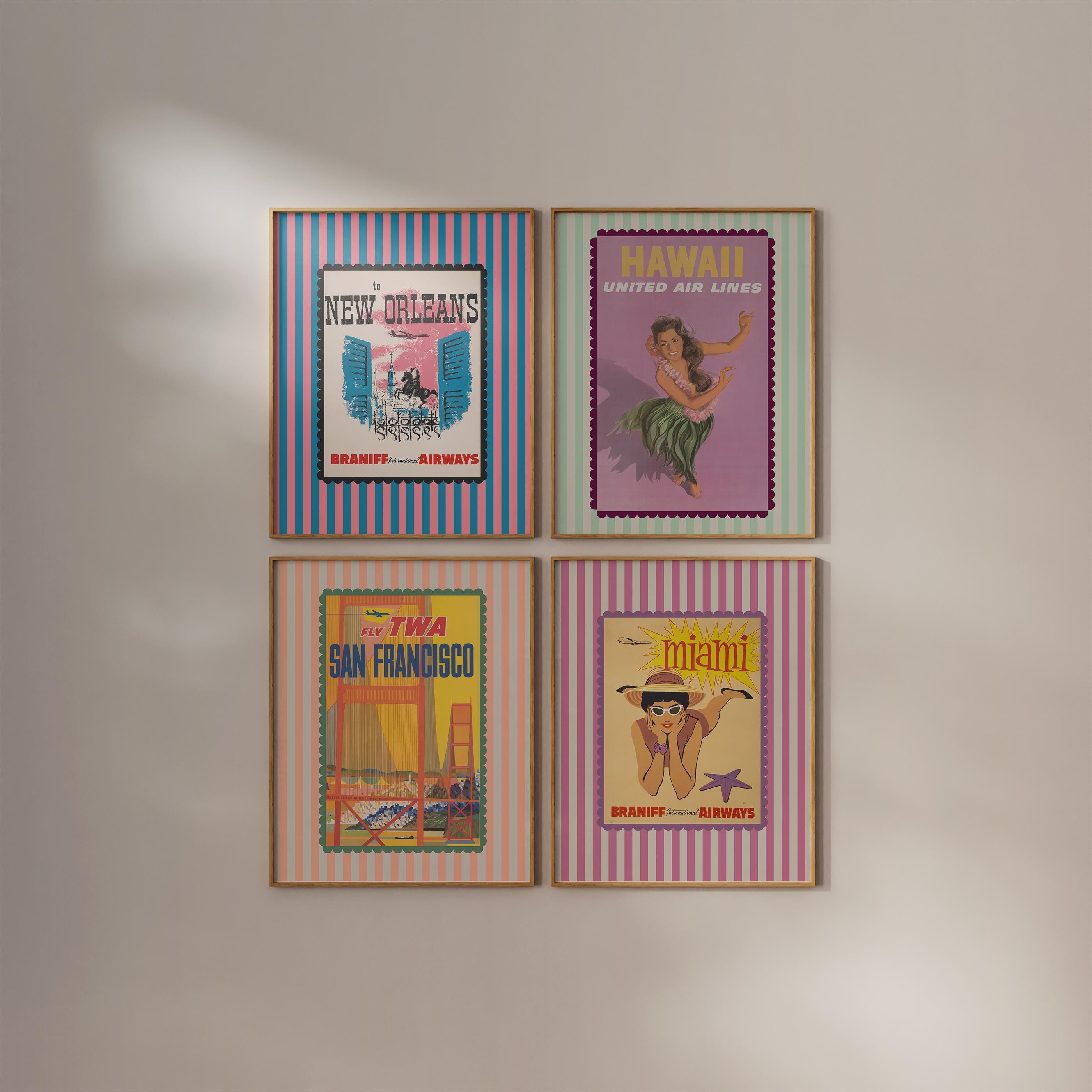 Gallery Wall Set of 4 Digital Art Prints