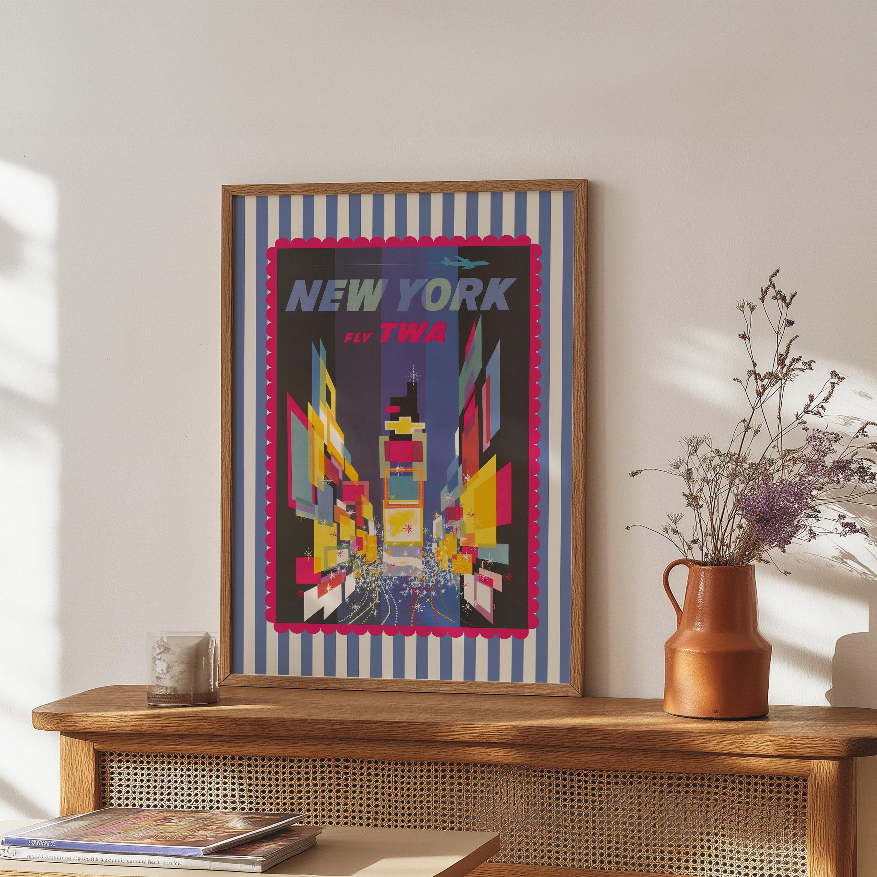 Travel poster, Trendy wall art, Art Print, Room decor, new york poster, House warming gift, Vintage travel art, gs print shoppe