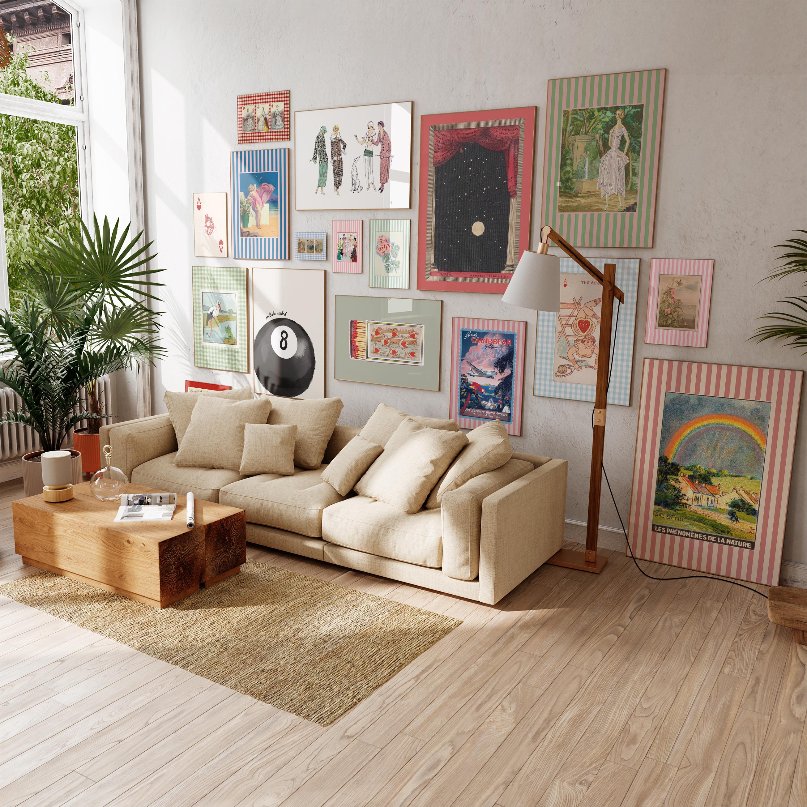 Gallery Wall Set of 17 Digital Art Prints