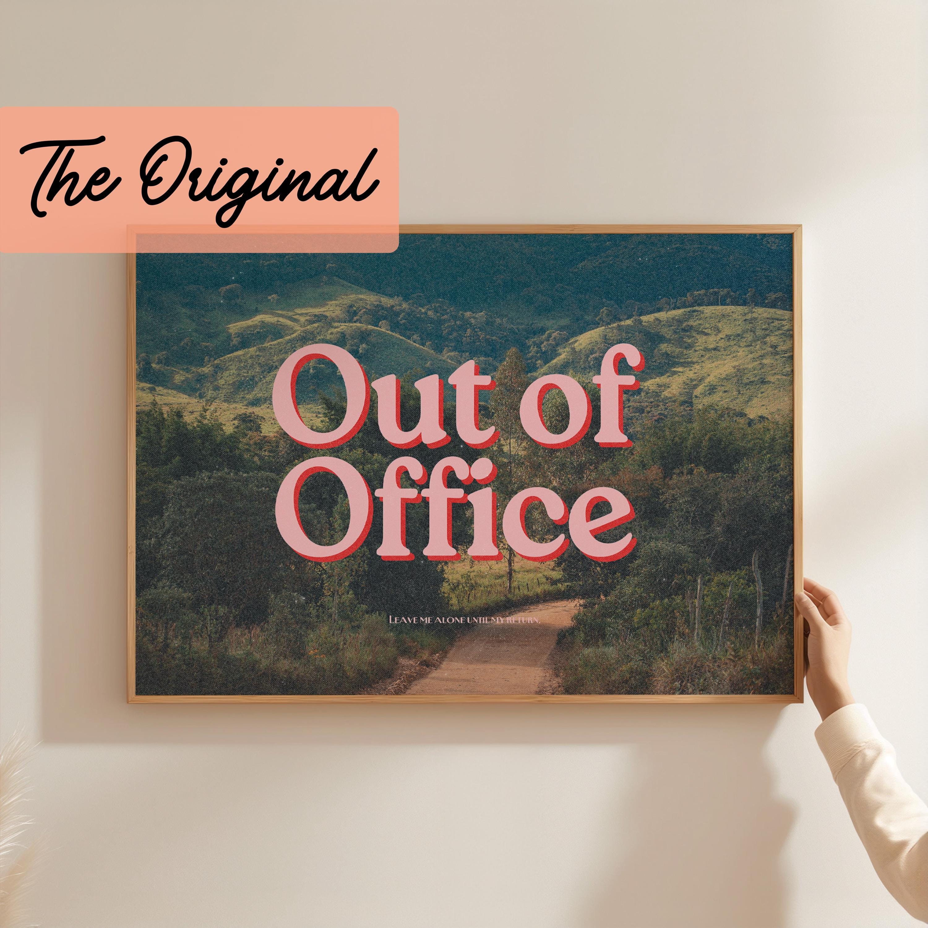Grainy Retro Print,Digital Art Prints,Out of Office Wall Art,Retro Photograph Prints,Retro Photo Art Print,Preppy Art,Trendy Art Print