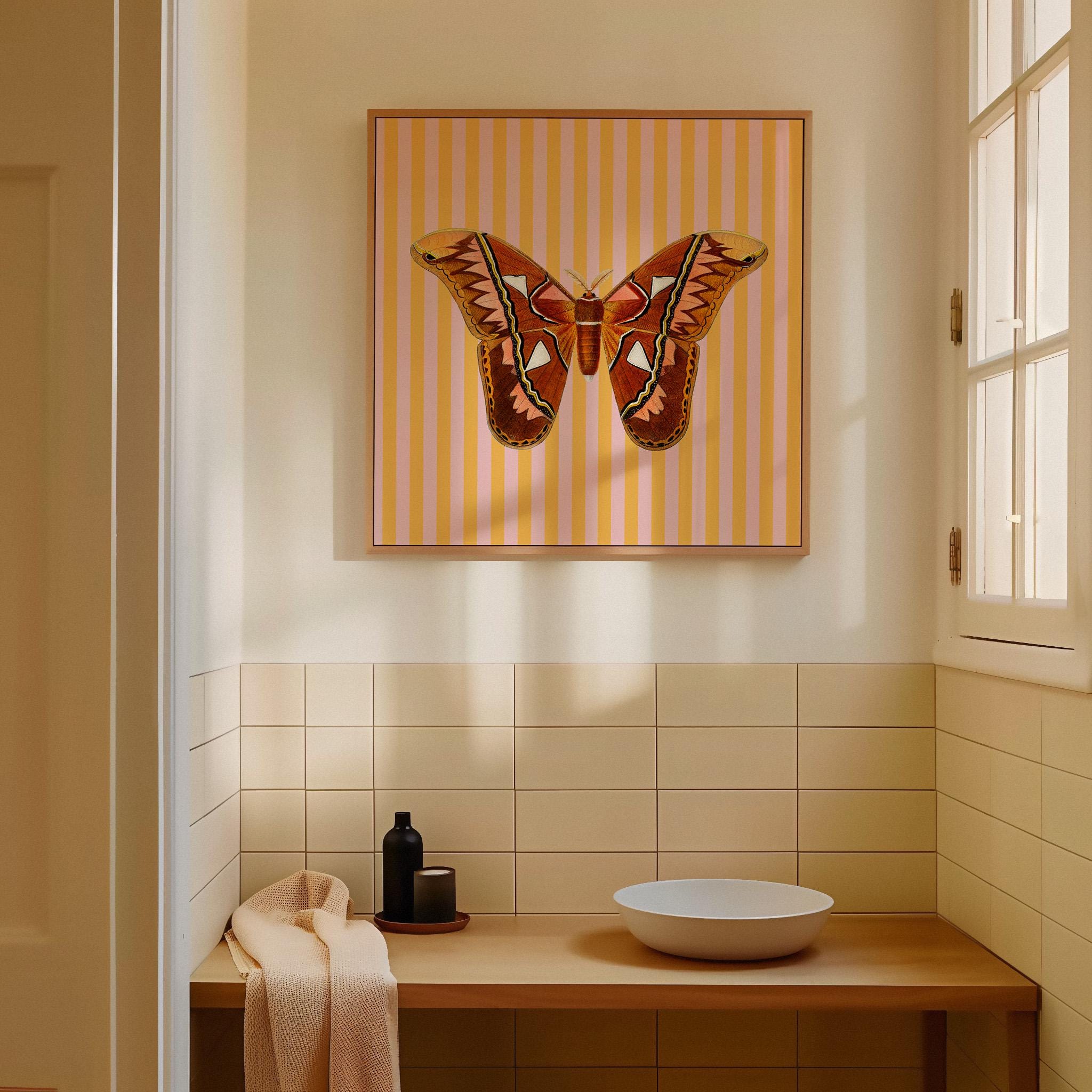 Orange Striped Art, Butterfly Poster, Butterfly print, gs print shoppe, vintage butterfly, digital download, square art print, digital art