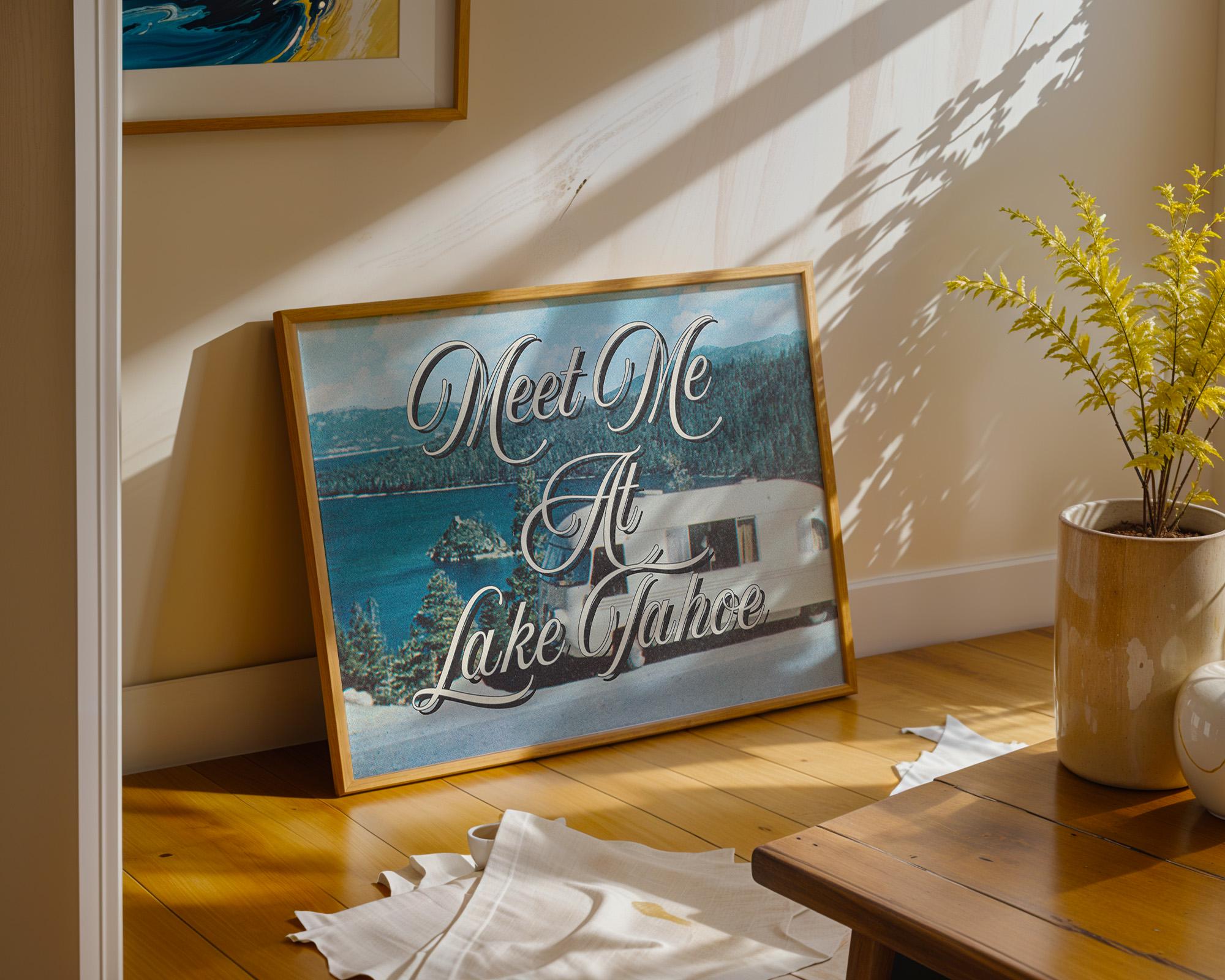 Digital Art Prints, Tahoe Art, Tahoe Poster, Tahoe Postcard, Retro Photo Print, Lake Art, Trendy Art Print, California Art, GS Print Shoppe