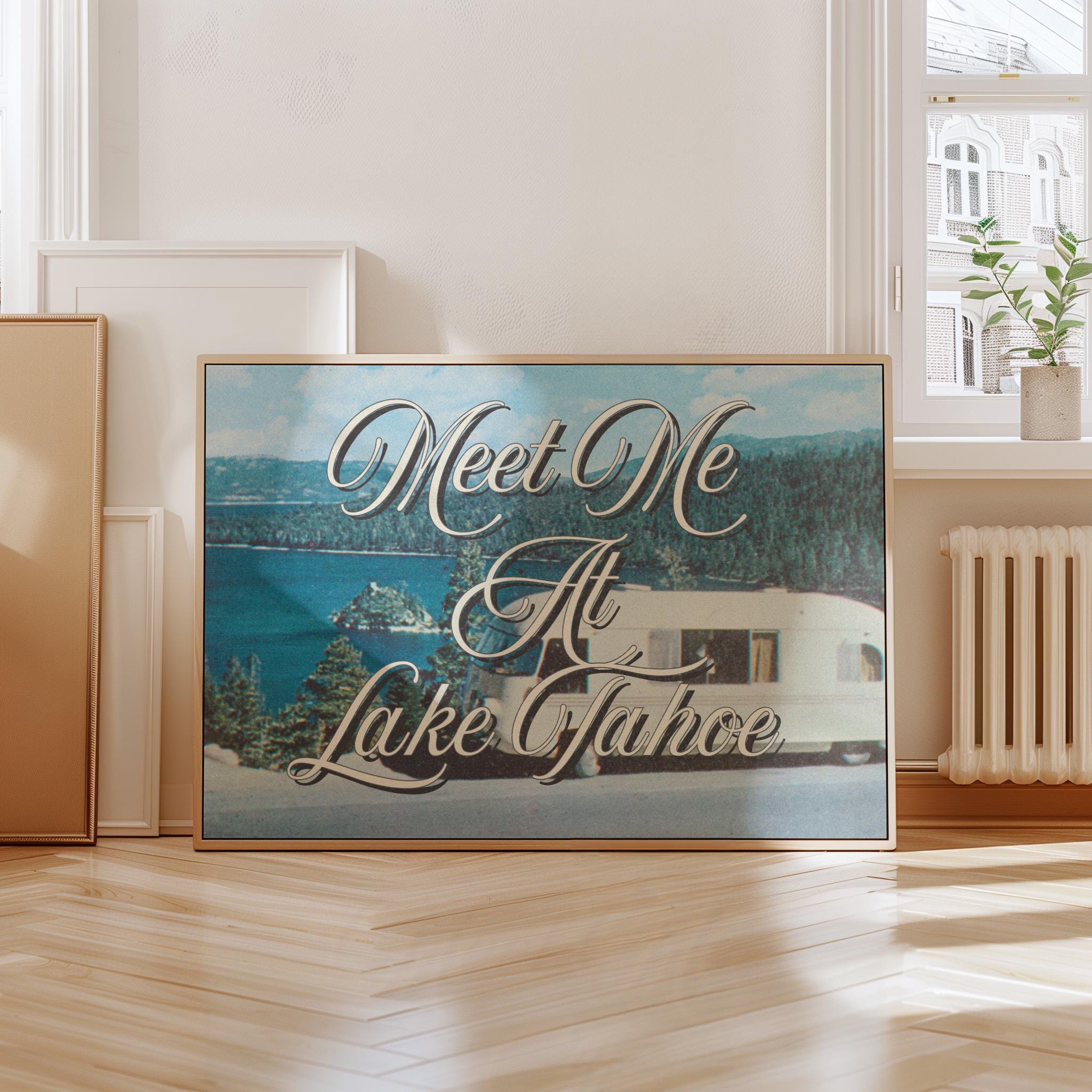 Digital Art Prints, Tahoe Art, Tahoe Poster, Tahoe Postcard, Retro Photo Print, Lake Art, Trendy Art Print, California Art, GS Print Shoppe