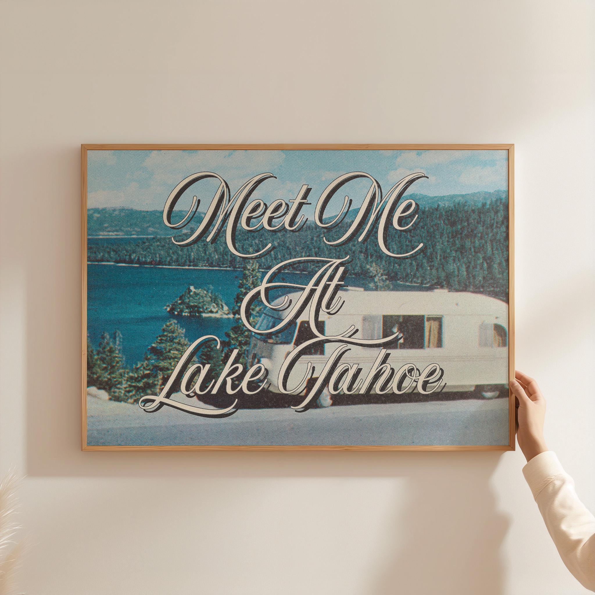 Digital Art Prints, Tahoe Art, Tahoe Poster, Tahoe Postcard, Retro Photo Print, Lake Art, Trendy Art Print, California Art, GS Print Shoppe