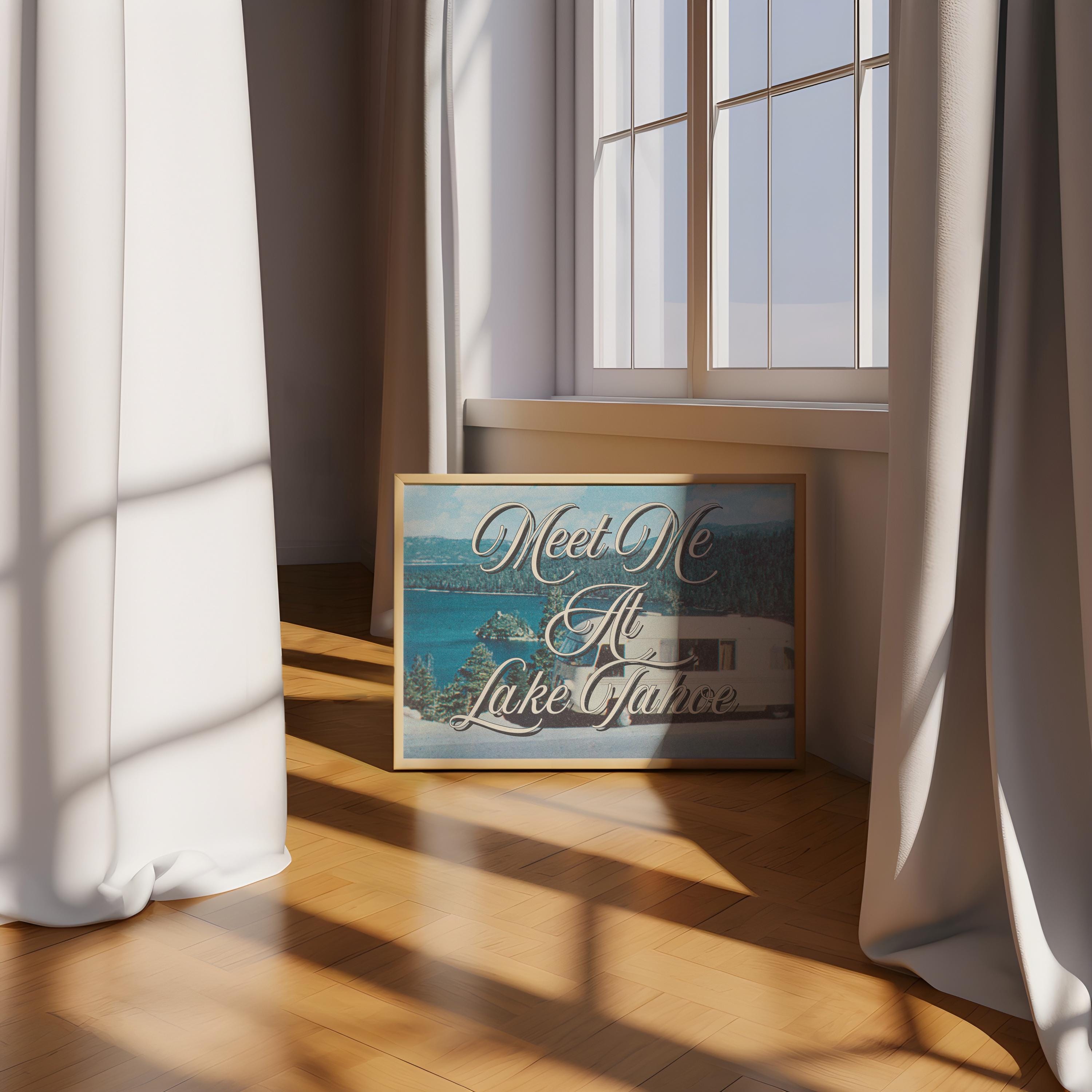 Digital Art Prints, Tahoe Art, Tahoe Poster, Tahoe Postcard, Retro Photo Print, Lake Art, Trendy Art Print, California Art, GS Print Shoppe