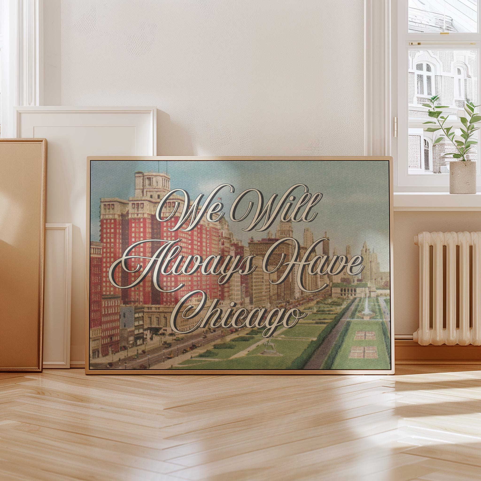 Grainy Retro Print, Digital Art Print, Chicago Gift, Chicago Decor, Chicago Poster, Retro Photo Art Print, Trendy Art Print, GS Print Shoppe