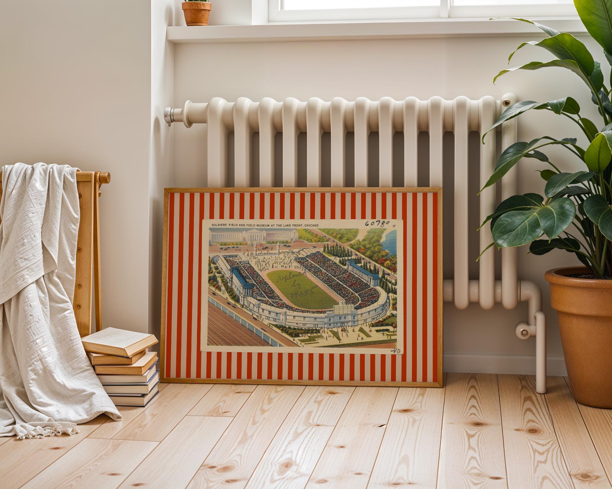 Digital Print, Chicago Gift, Chicago Art, Chicago Poster, GS Print Shoppe, Soldier Field, Nursery Art Print, Football art print, sport decor