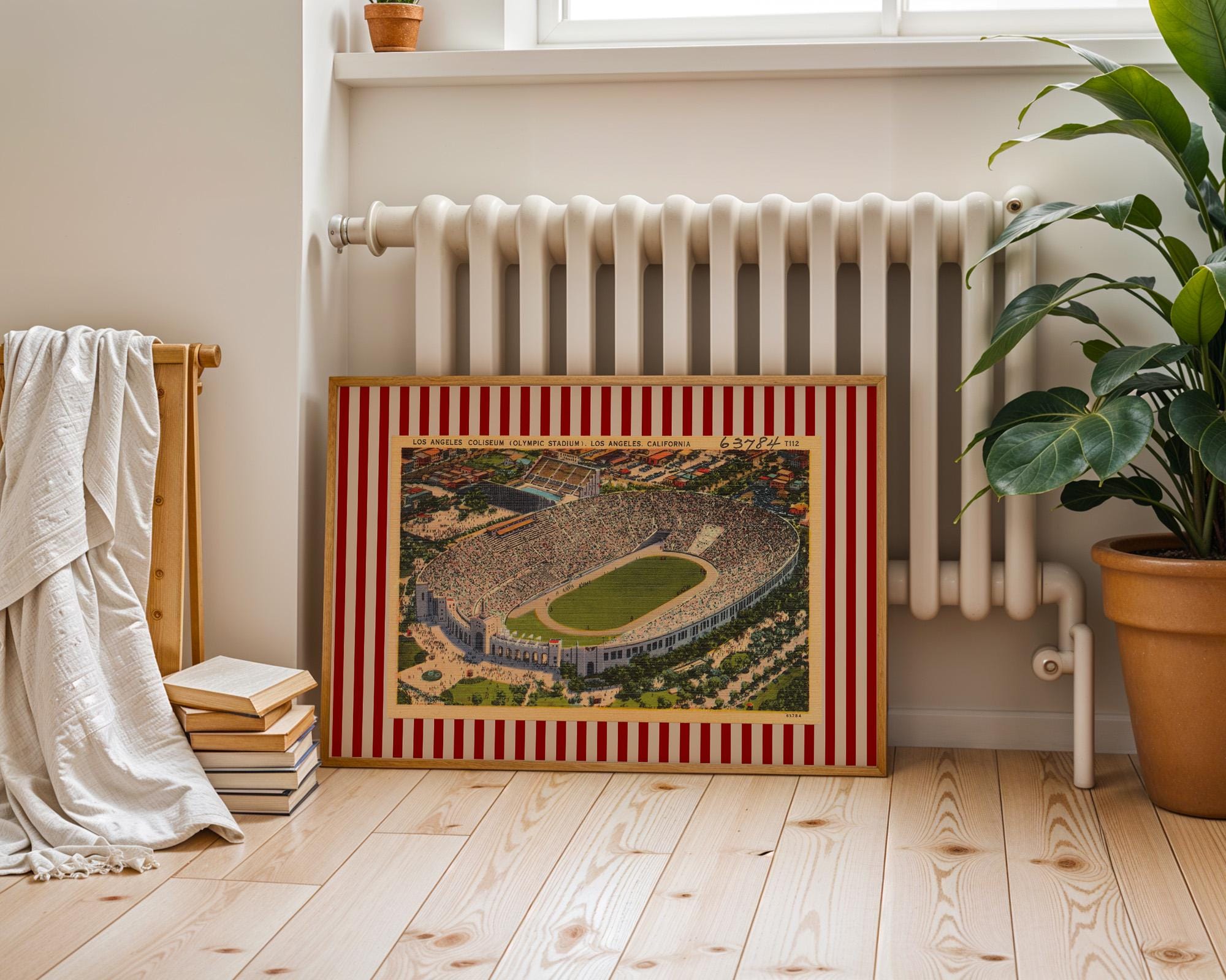 Retro Football Print, USC Art, Sports Team Wall Decor, College Football Gift, Nursery Art Print, Trojans Print, Football, Vintage USC Poster