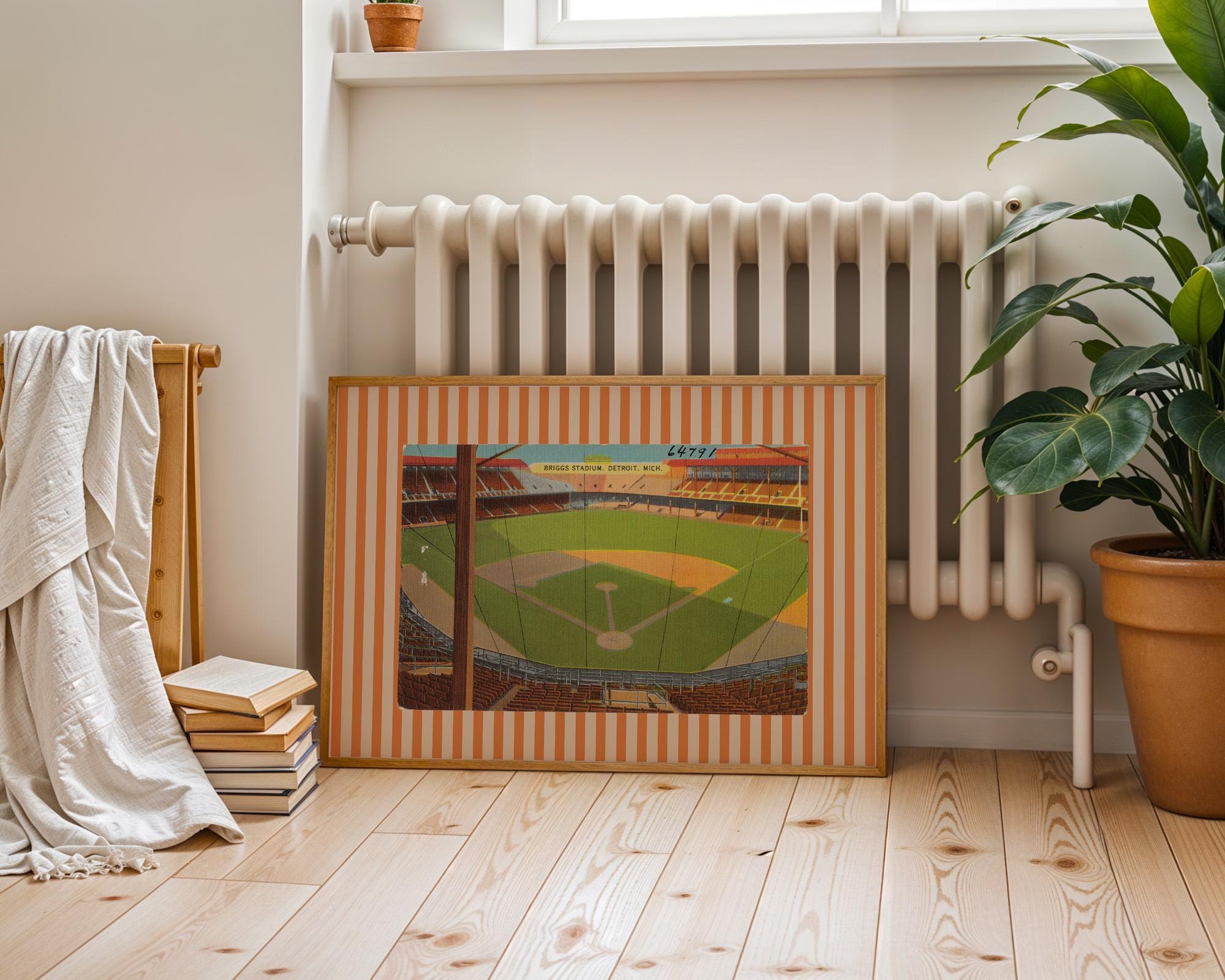 Digital Print, Detroit Gift, Detroit Decor, Detroit Poster, GS Print Shoppe, Tiger Stadium Art, Nursery Art Print, Retro Baseball print