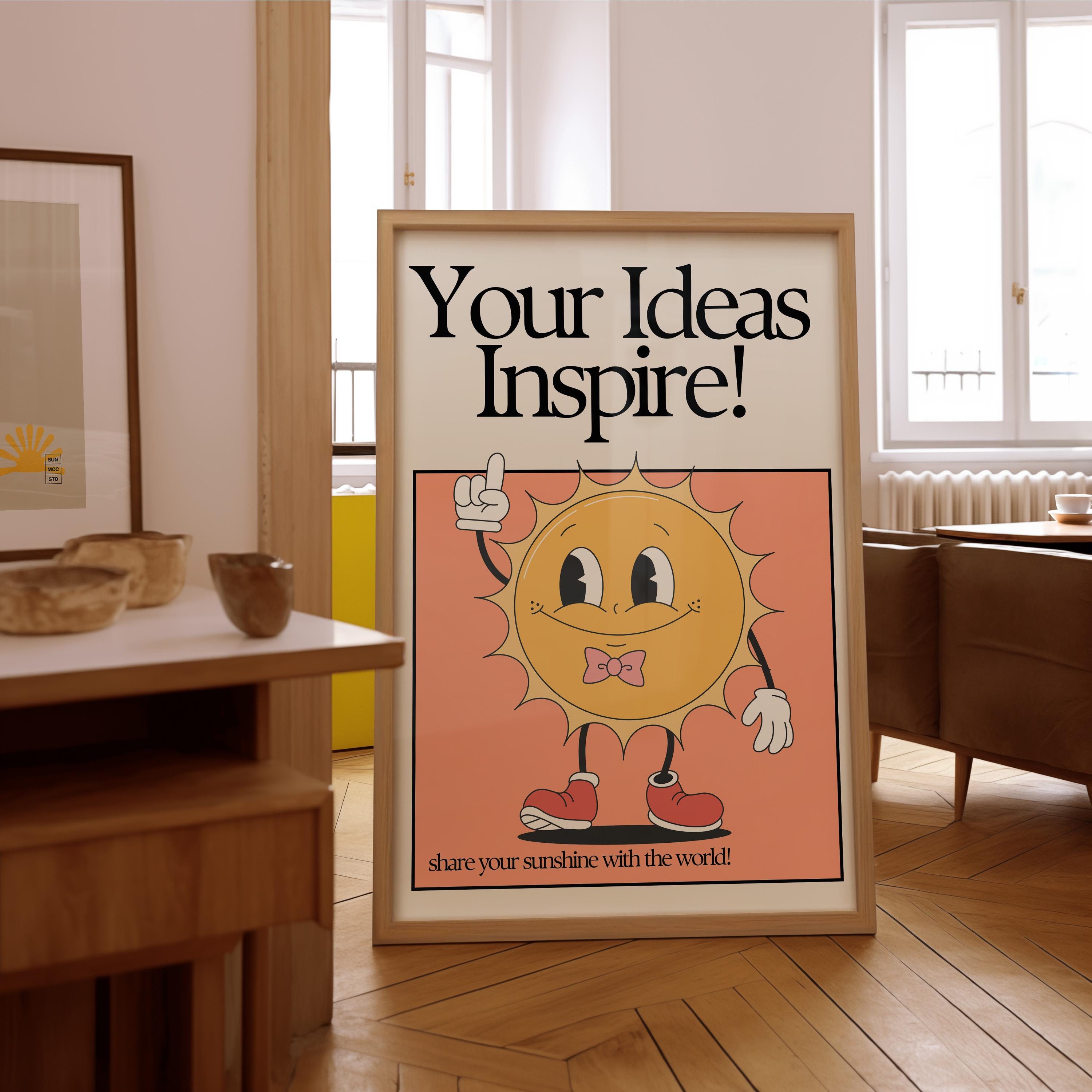 Classroom Art, Kids Room Art, Digital Print, Cartoon Art Print, Make Mistakes Print, Trendy Posters, Vintage Mascot Art, Cute Positive Art