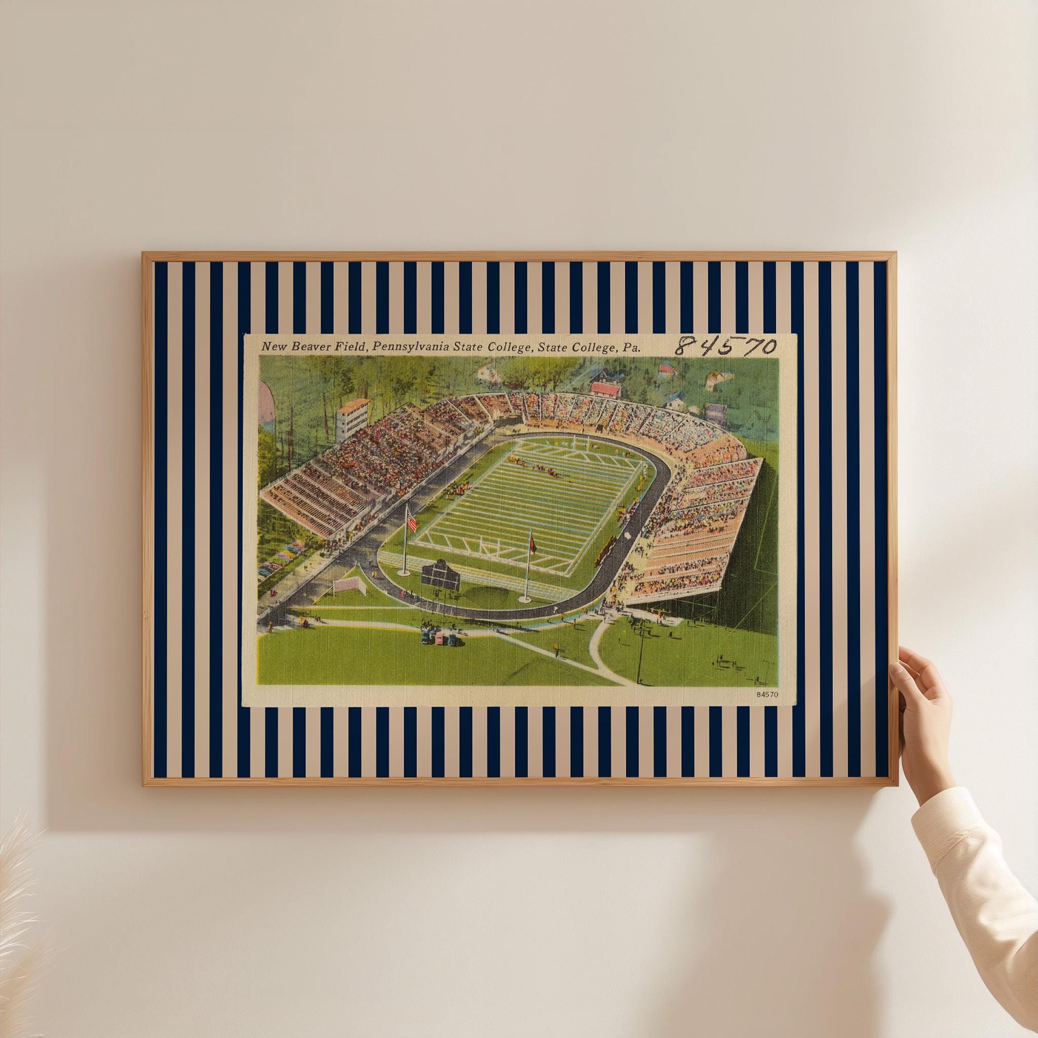 Penn State Art, Penn State Decor, Chicago Poster, GS Print Shoppe, Penn state Field Art, Nursery Art Print, Football print