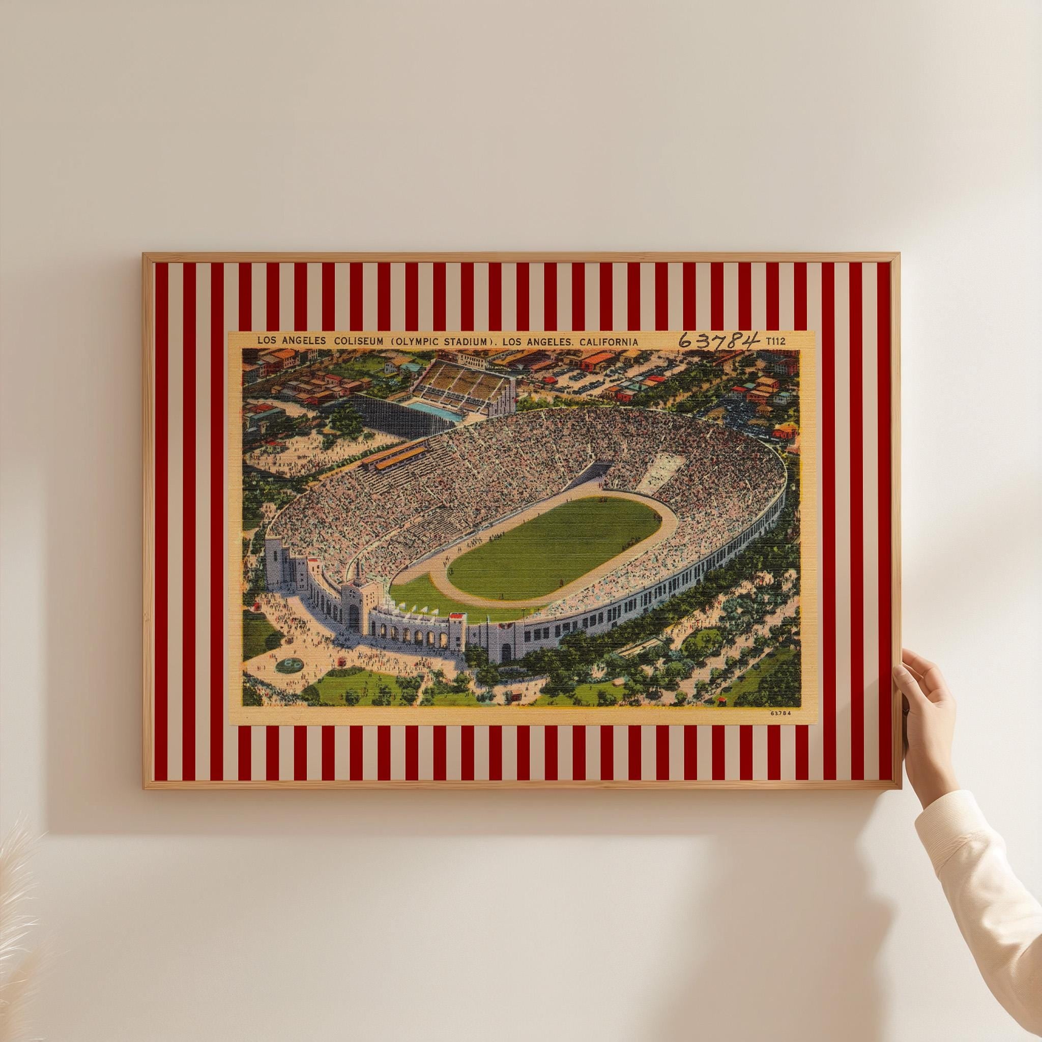 Retro Football Print, USC Art, Sports Team Wall Decor, College Football Gift, Nursery Art Print, Trojans Print, Football, Vintage USC Poster