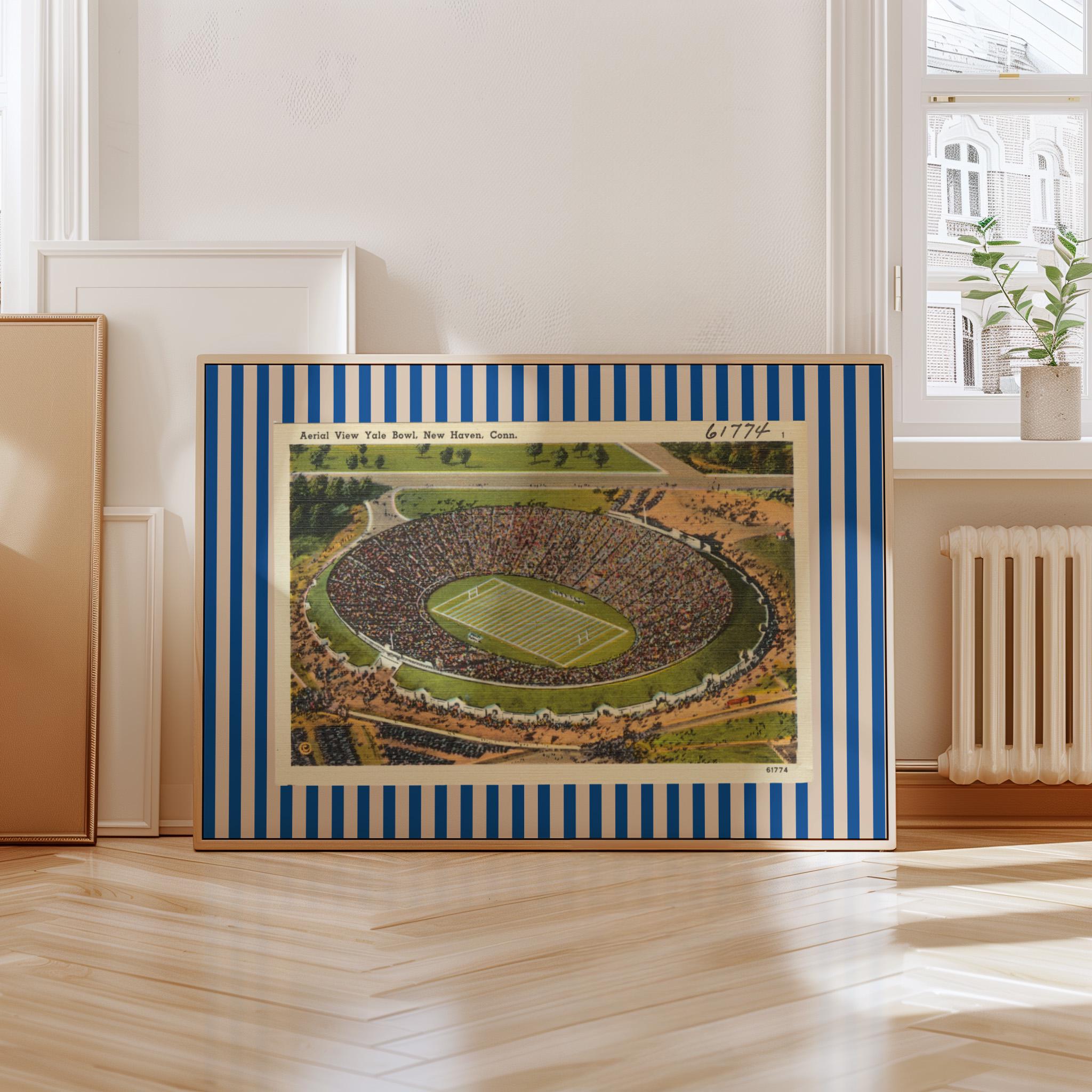 Retro Football Print, Yale Art, Sports Team Wall Decor, College Football Gift, Nursery Art Print, Yale Print, Football, Vintage Yale Poster