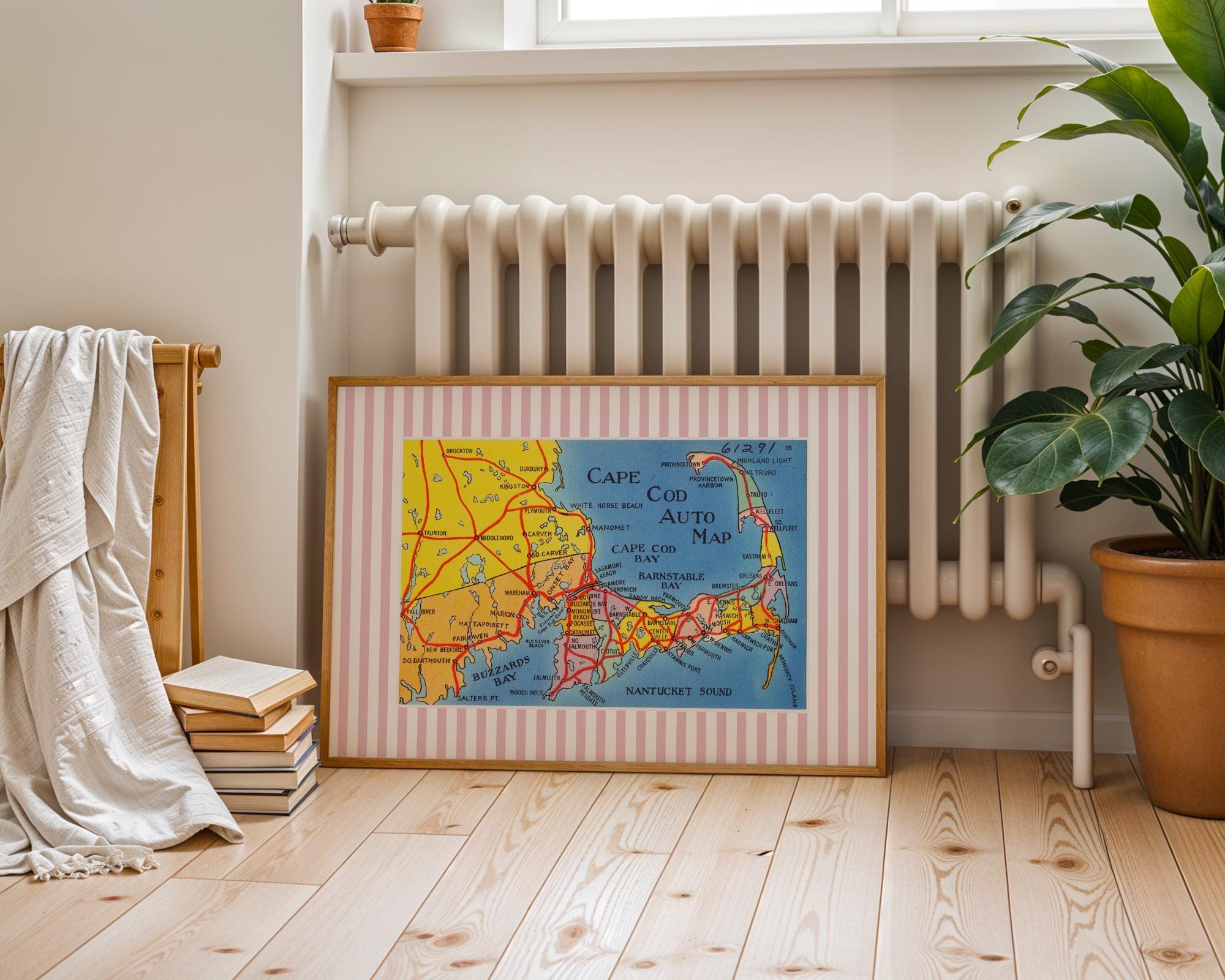 Digital Art Prints, Retro Cape Cod Art, Retro Photo Print, Preppy Art, Cape Cod Decor, Cape Cod Poster, Cape Cod Map Art, GS print Shoppe