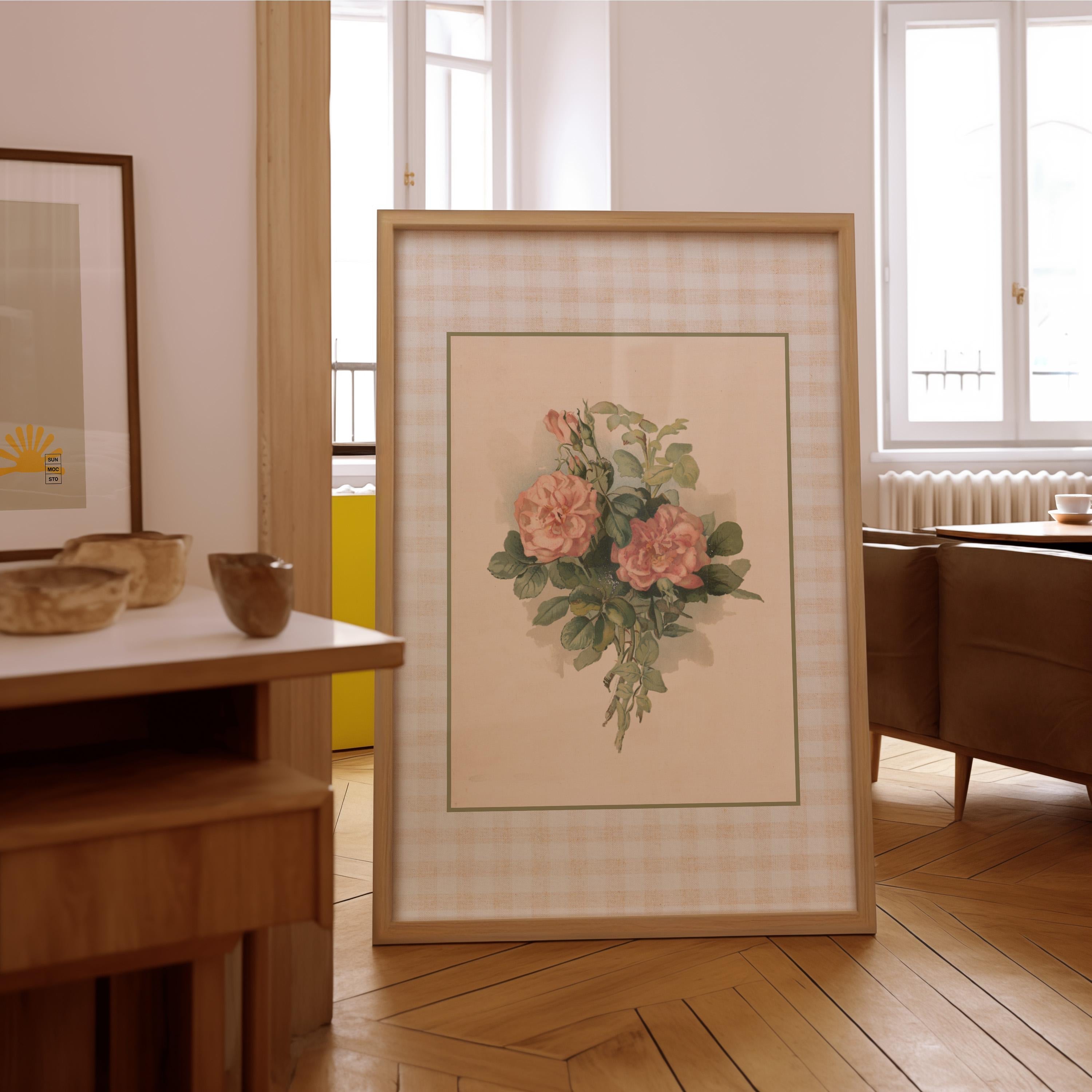 Digital Print, Nursery Decor, Vintage Floral Printable, Pastel Vintage Floral, Nursery Wall Art, Grandmilennial Art, Cottagecore art, girly