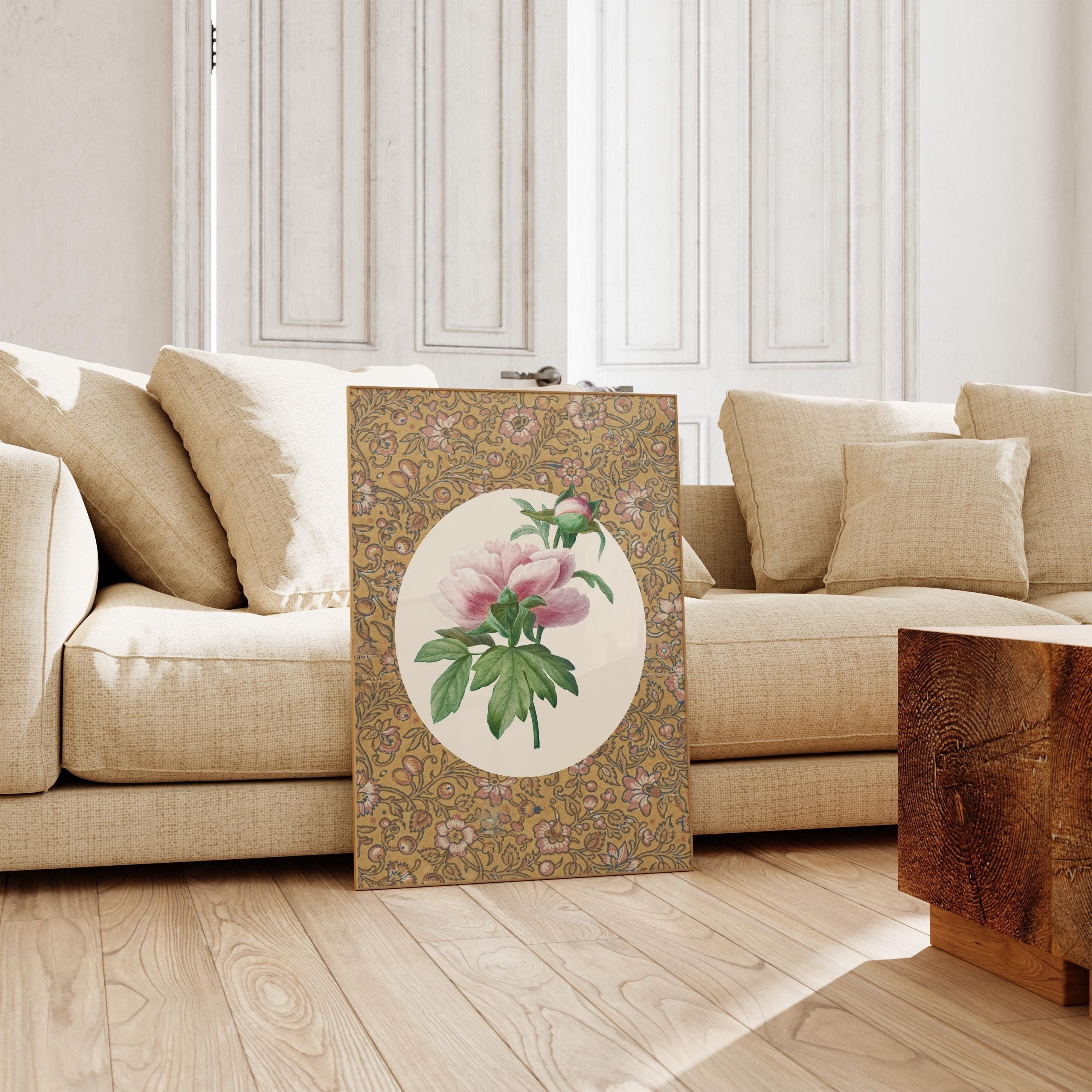 Modern Southern Floral Wall Art, Coastal Grandma Digital Download, Preppy Grandmillennial Art, Instant Southern Art, Wall Decor Print