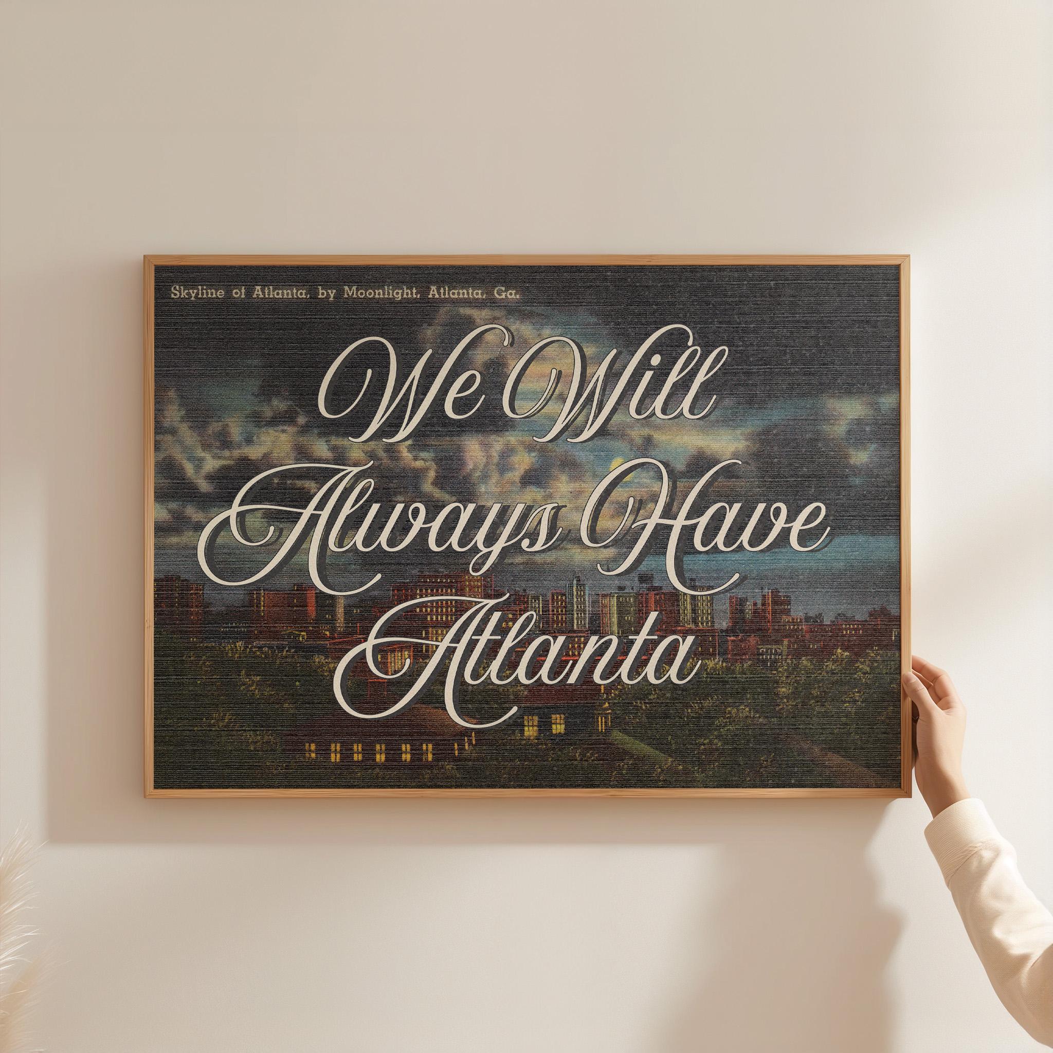 Atlanta Posters, Atlanta art print, Retro Photograph, Retro Photo Art Print, Preppy Art, Trendy Art Print, Atlanta Decor, vintage atl