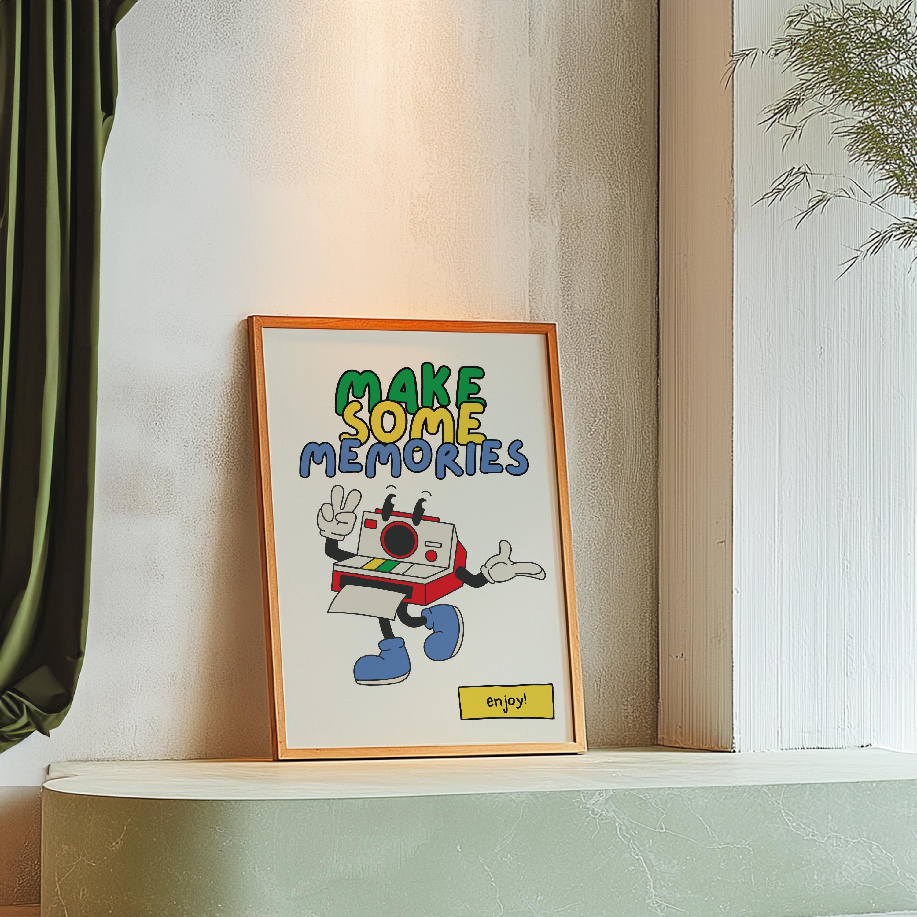 Classroom Art, Kids Room Art,Downloadable Print, Cartoon Art Print, Retro Character Art, Trendy Posters, Vintage Mascot Art, Positive Art