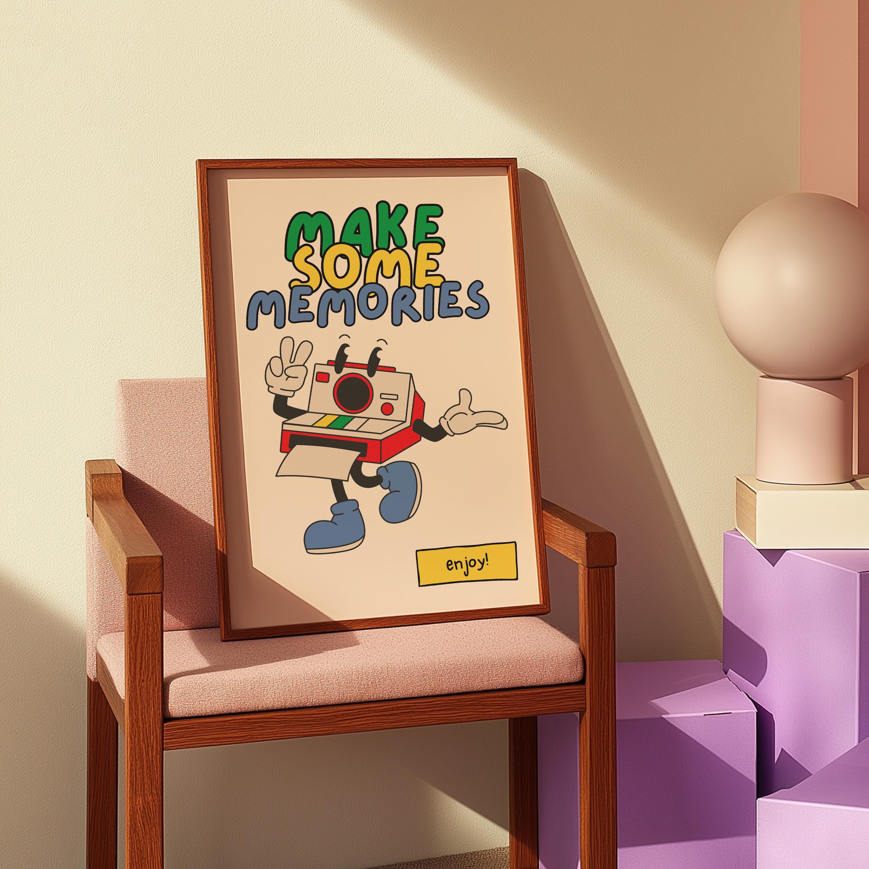 Classroom Art, Kids Room Art,Downloadable Print, Cartoon Art Print, Retro Character Art, Trendy Posters, Vintage Mascot Art, Positive Art