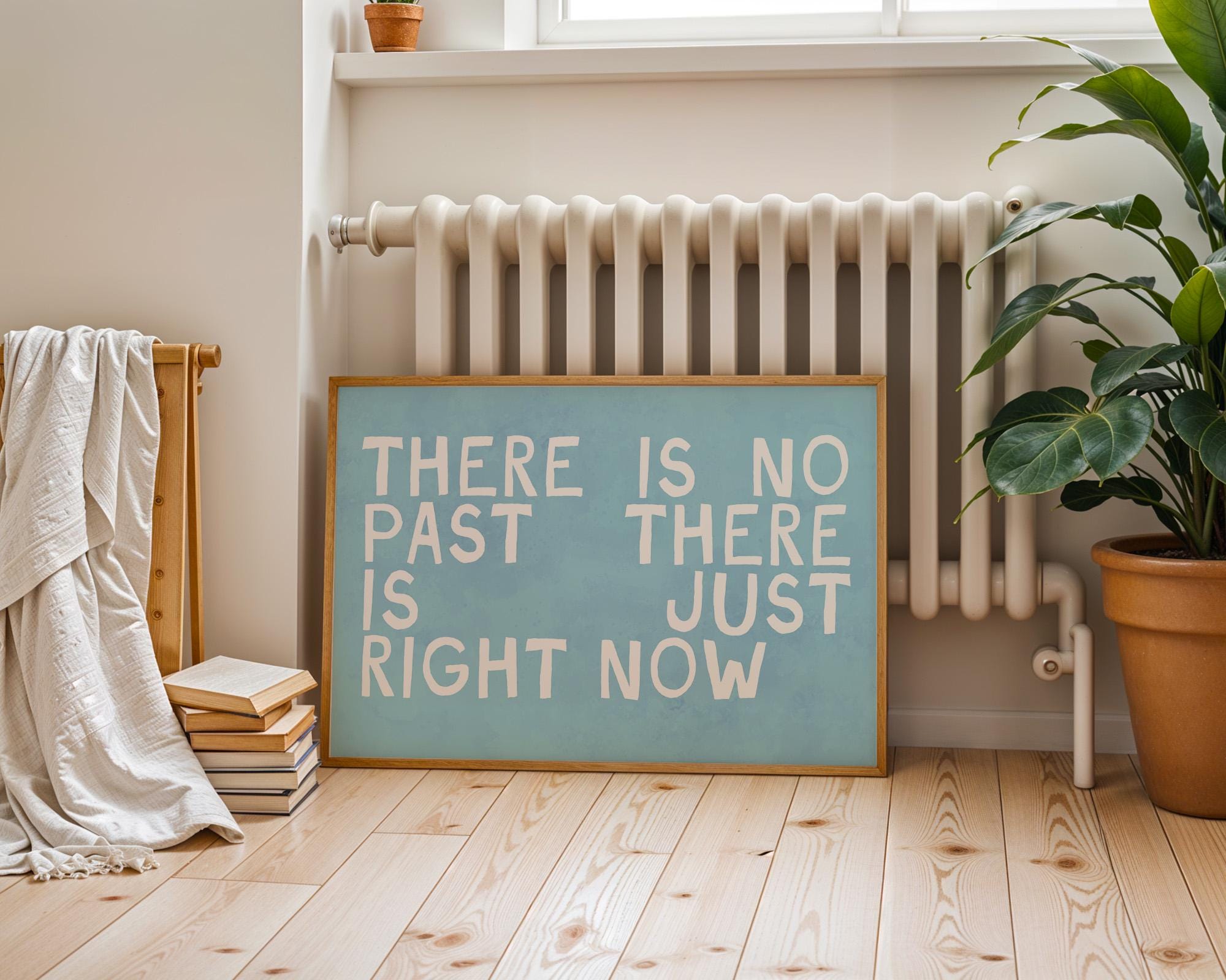 Positivity Wall Art, Manifestation Decor, Typography Print, Living Room, Teen Space, Daughter Bedroom, blue Art Print, Pink Typography art