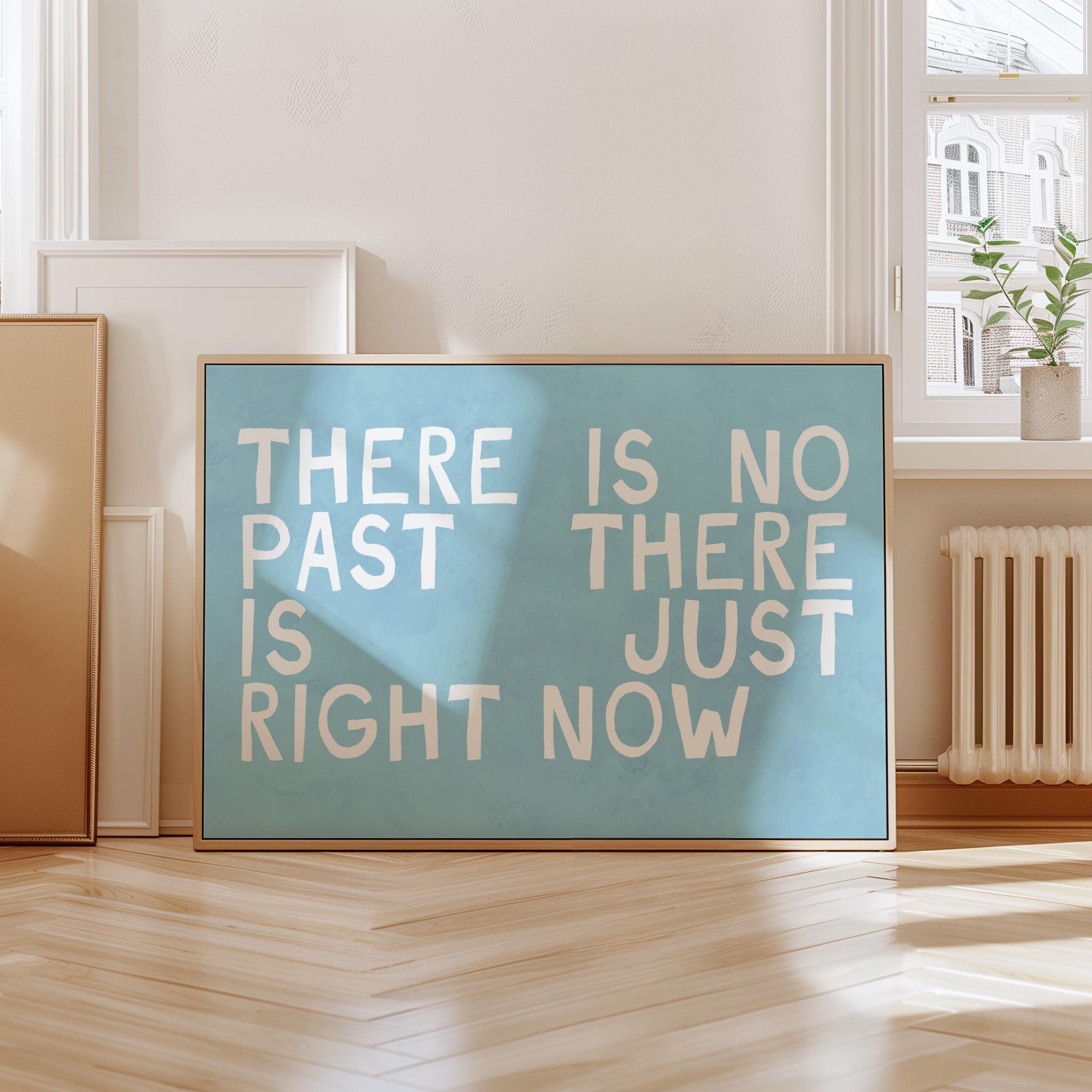 Positivity Wall Art, Manifestation Decor, Typography Print, Living Room, Teen Space, Daughter Bedroom, blue Art Print, Pink Typography art