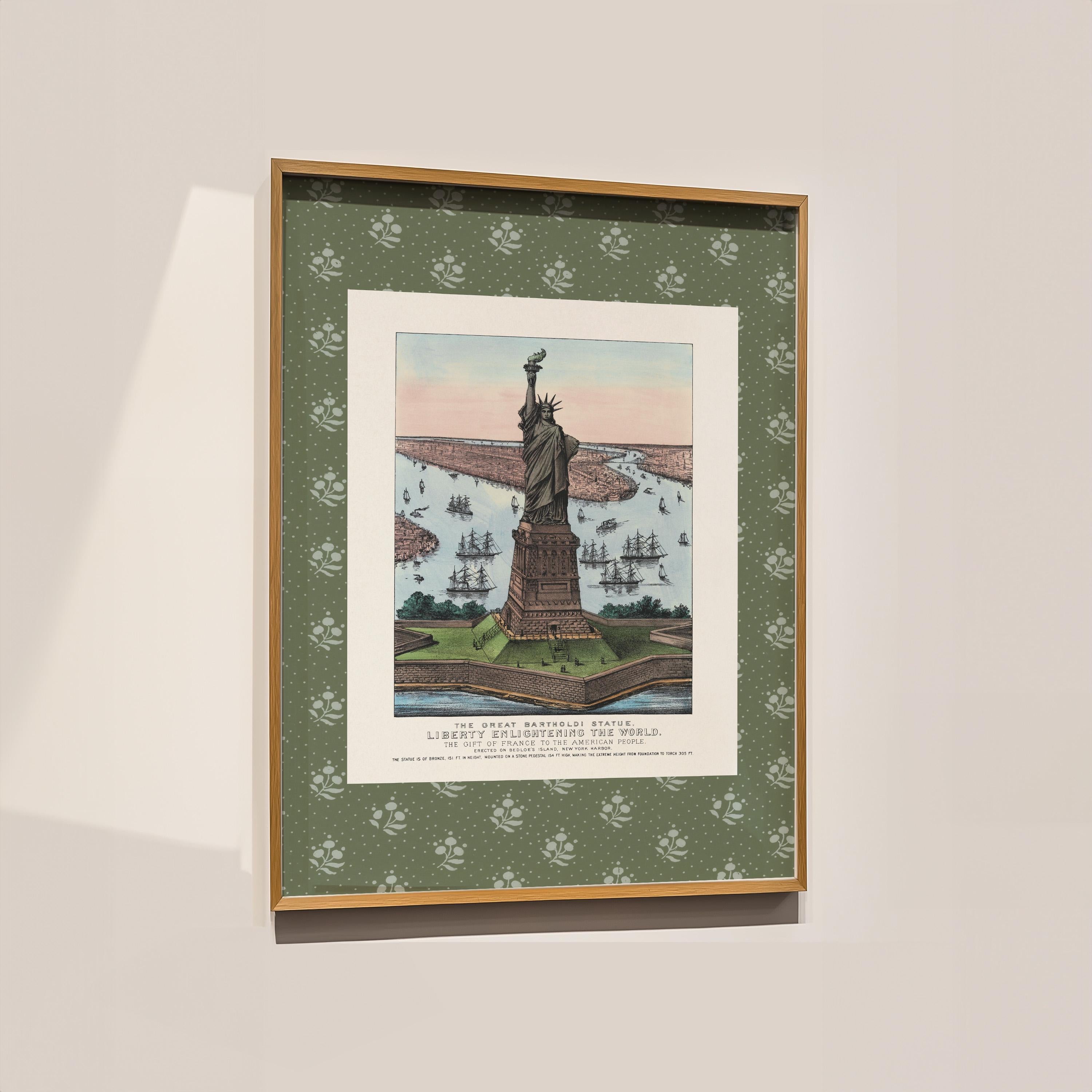 Statue of Liberty Art Print | Vintage NYC Decor, Colorful Art for Kids Room, New York City Wall Art, Vintage New York, Colorful Illustration