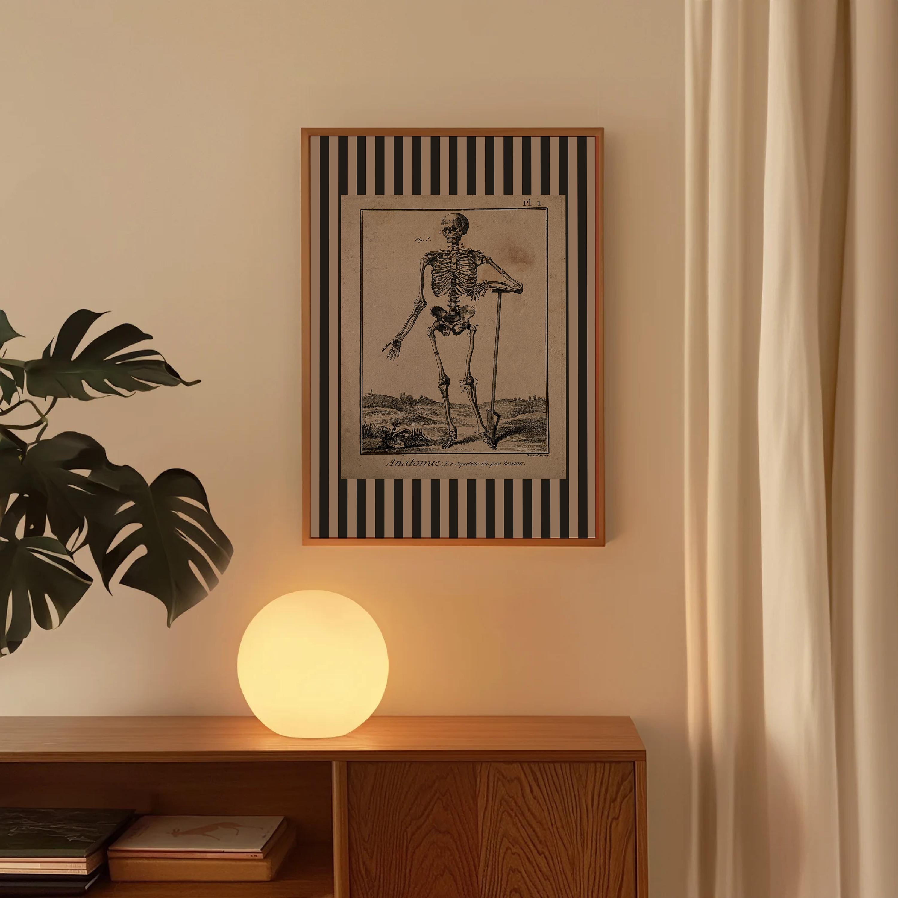 Skeleton Vintage Digital Art Print