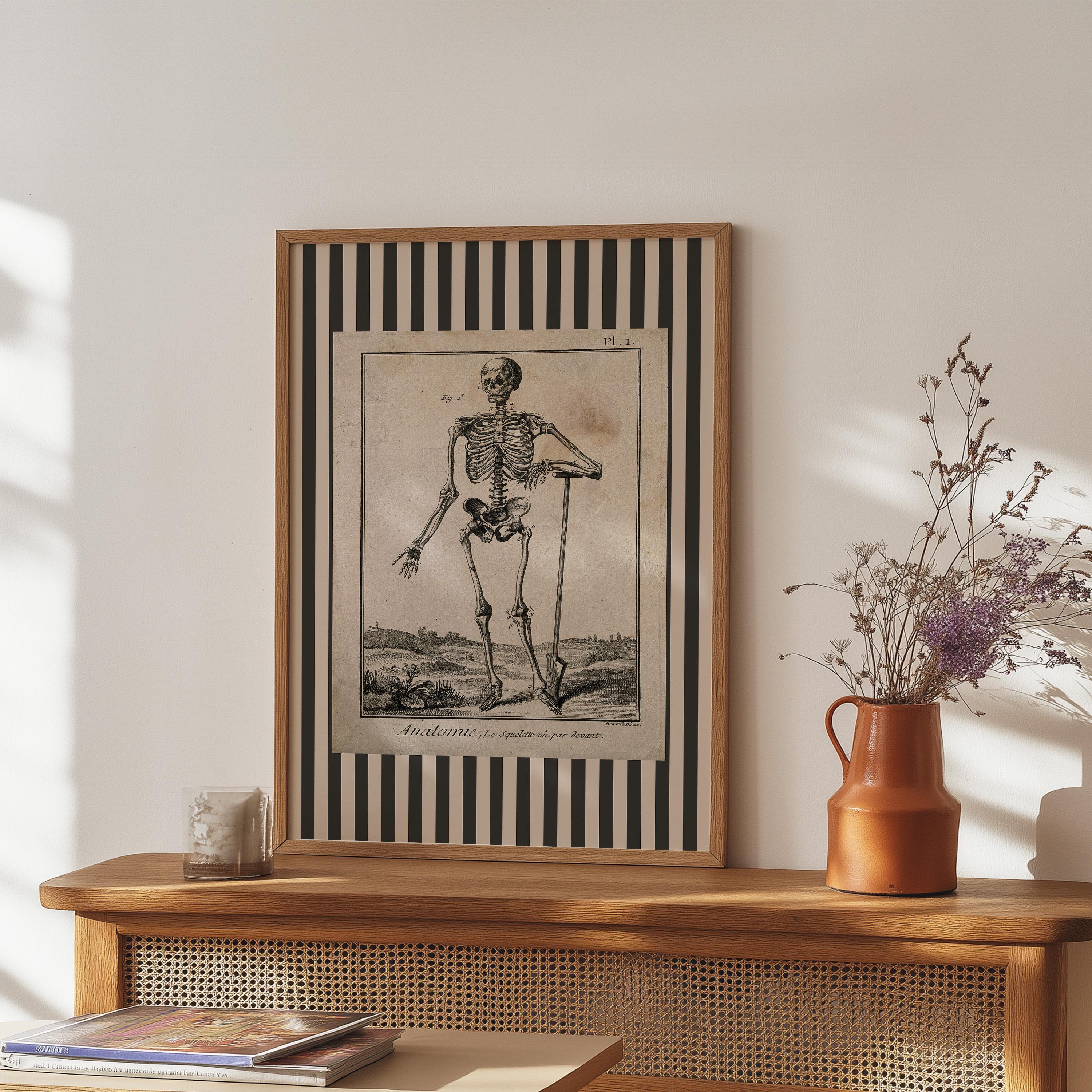 Skeleton Vintage Digital Art Print