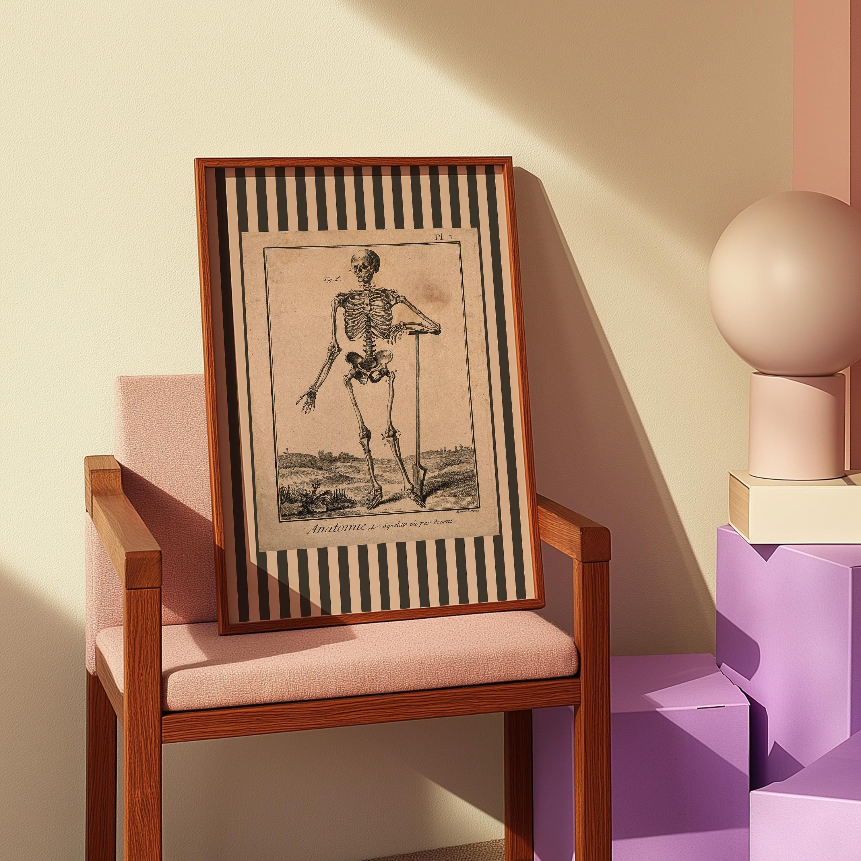 Skeleton Vintage Digital Art Print