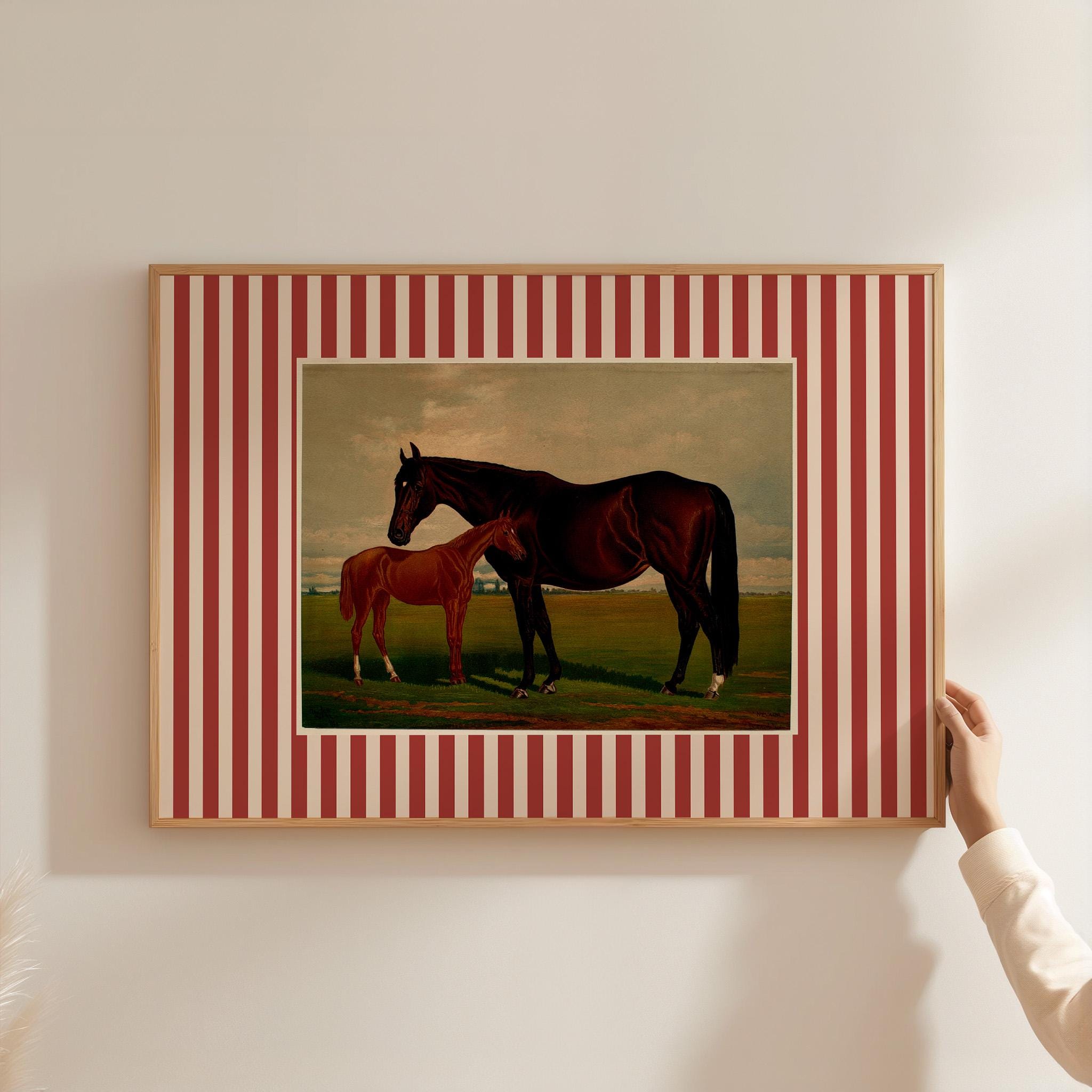 Horse Art Print, Vintage Nursery Art, Boys Room Decor, Vintage Horse Painting, Vintage Art Decor, Horse Decor, Digital Art Print