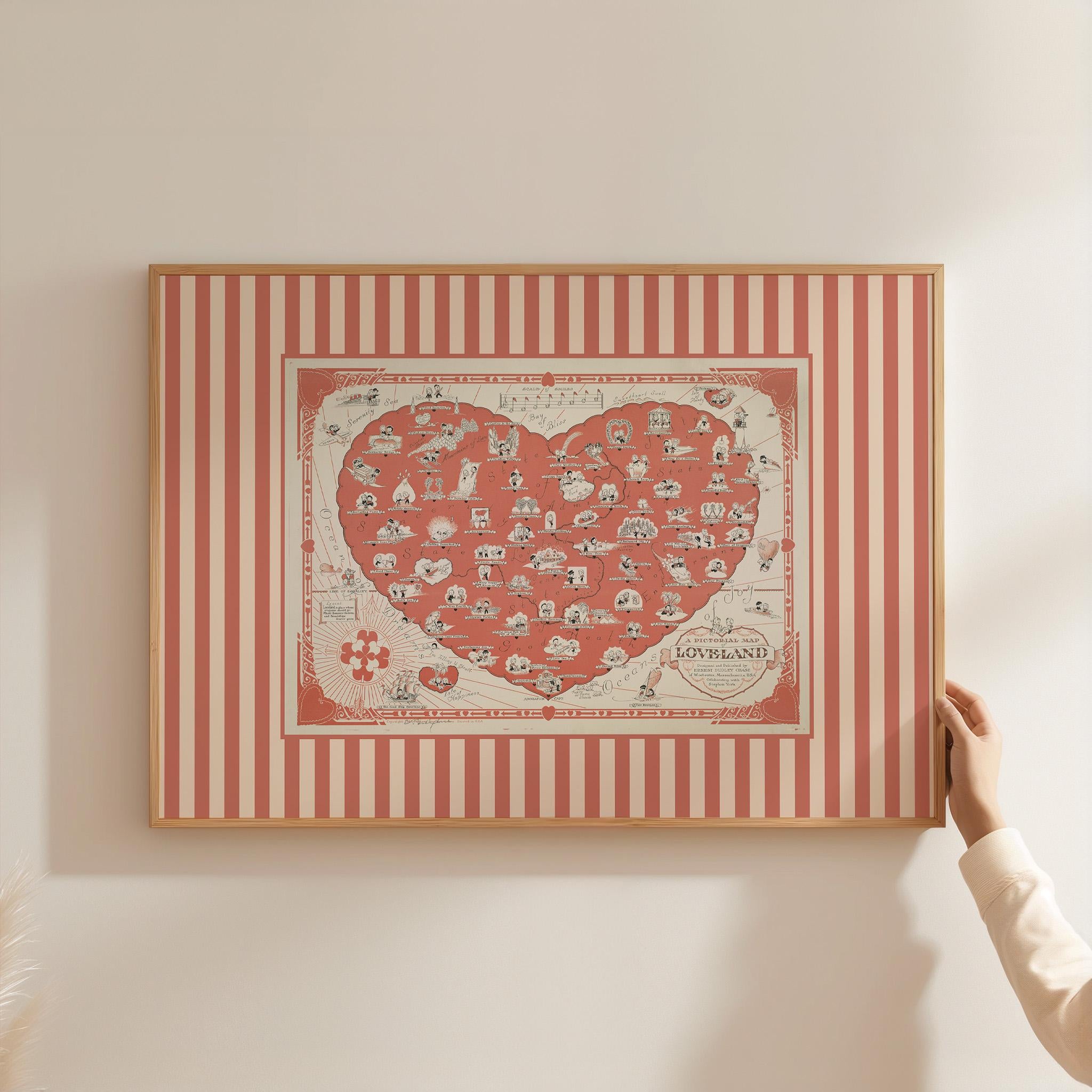 Trendy Poster, Retro Art, Instant Digital Print, Love Hearts Print, Valentine Art Print, Girls Room Posters, GS Print Shoppe, Love Art Decor