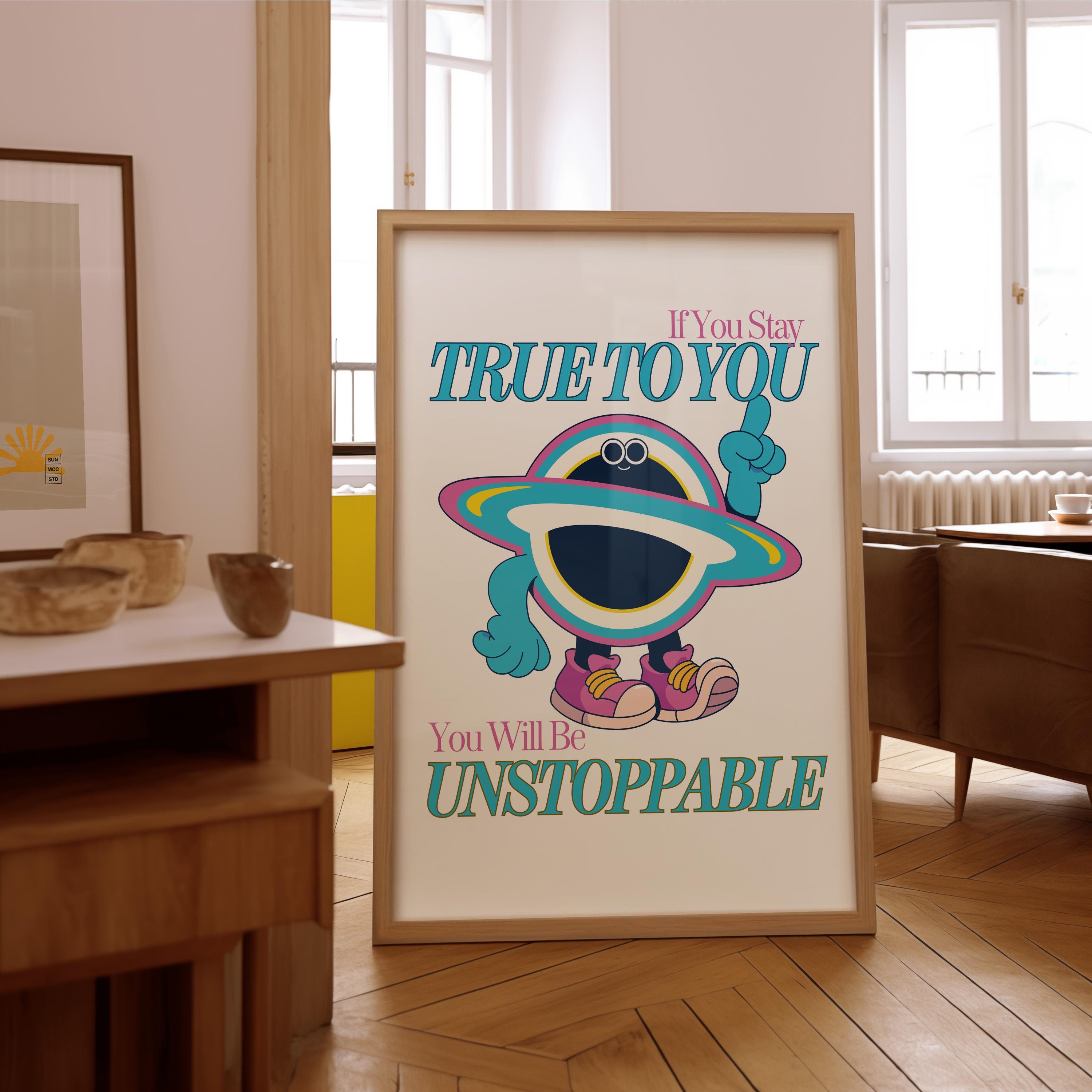 Retro Mental Health Print, Positivity Posters, Therapy Office Decor, Counseling Wall Art, Digital Download, GS print Shoppe, Kids Art