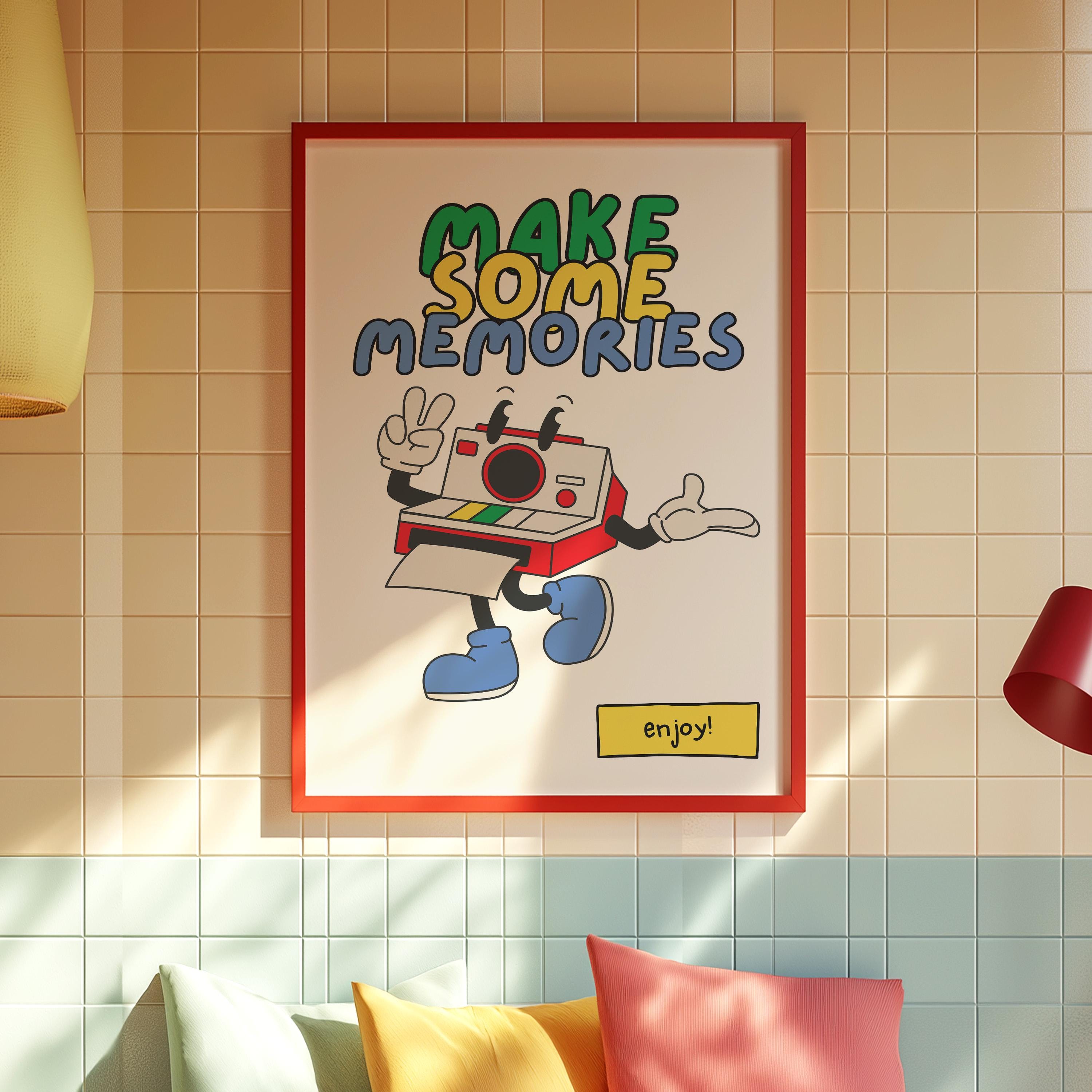 Classroom Art, Kids Room Art,Downloadable Print, Cartoon Art Print, Retro Character Art, Trendy Posters, Vintage Mascot Art, Positive Art
