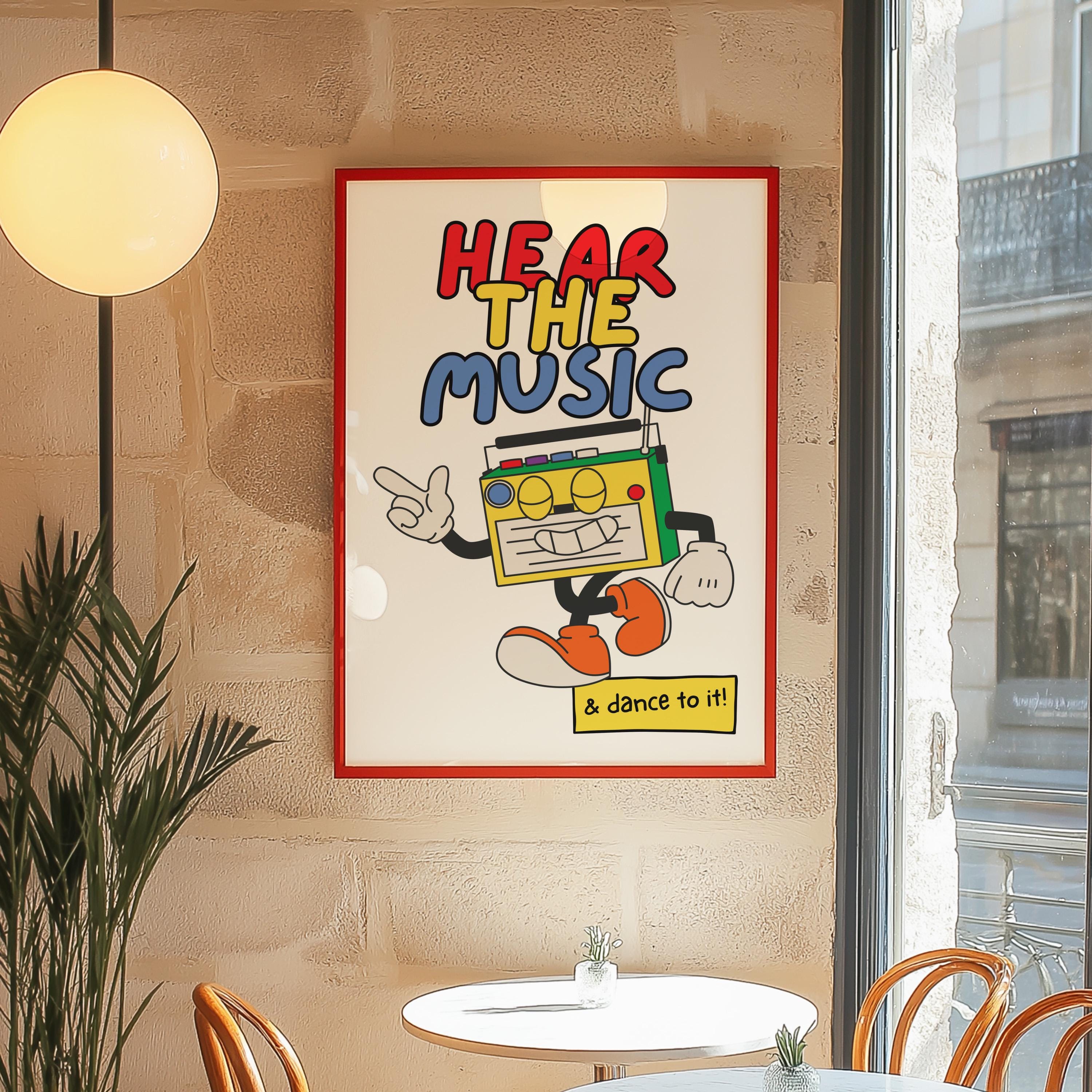 Music Art Print, Music Class, Classroom Decor, Cute Kids Decor, Kids Room Art Print, Digital Downloads, Music Kids Decor