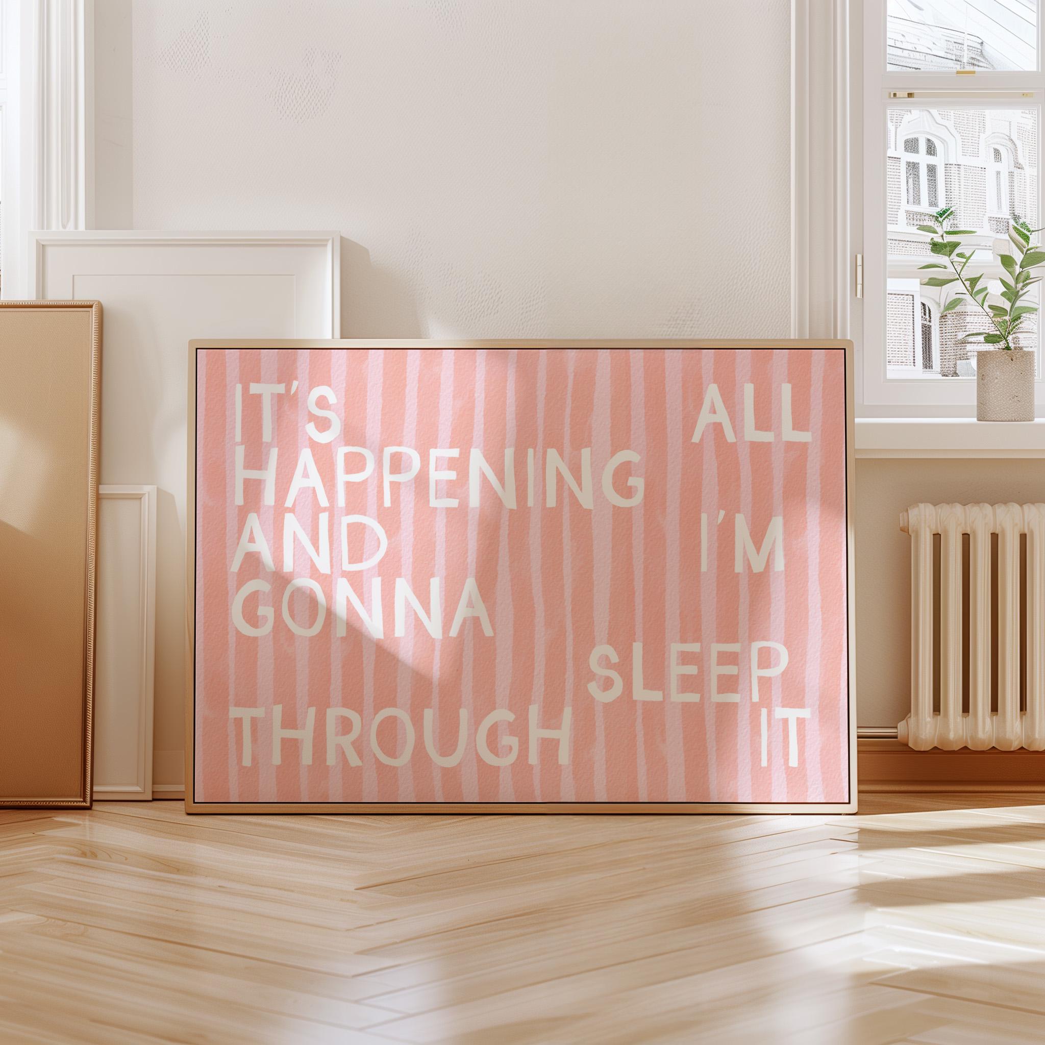 Apartment Wall Art, Girl Decor, Typography Print, Living Room Decor, Girly Bedroom, Pink Print, Painted Typography Art, Girly Wall Art