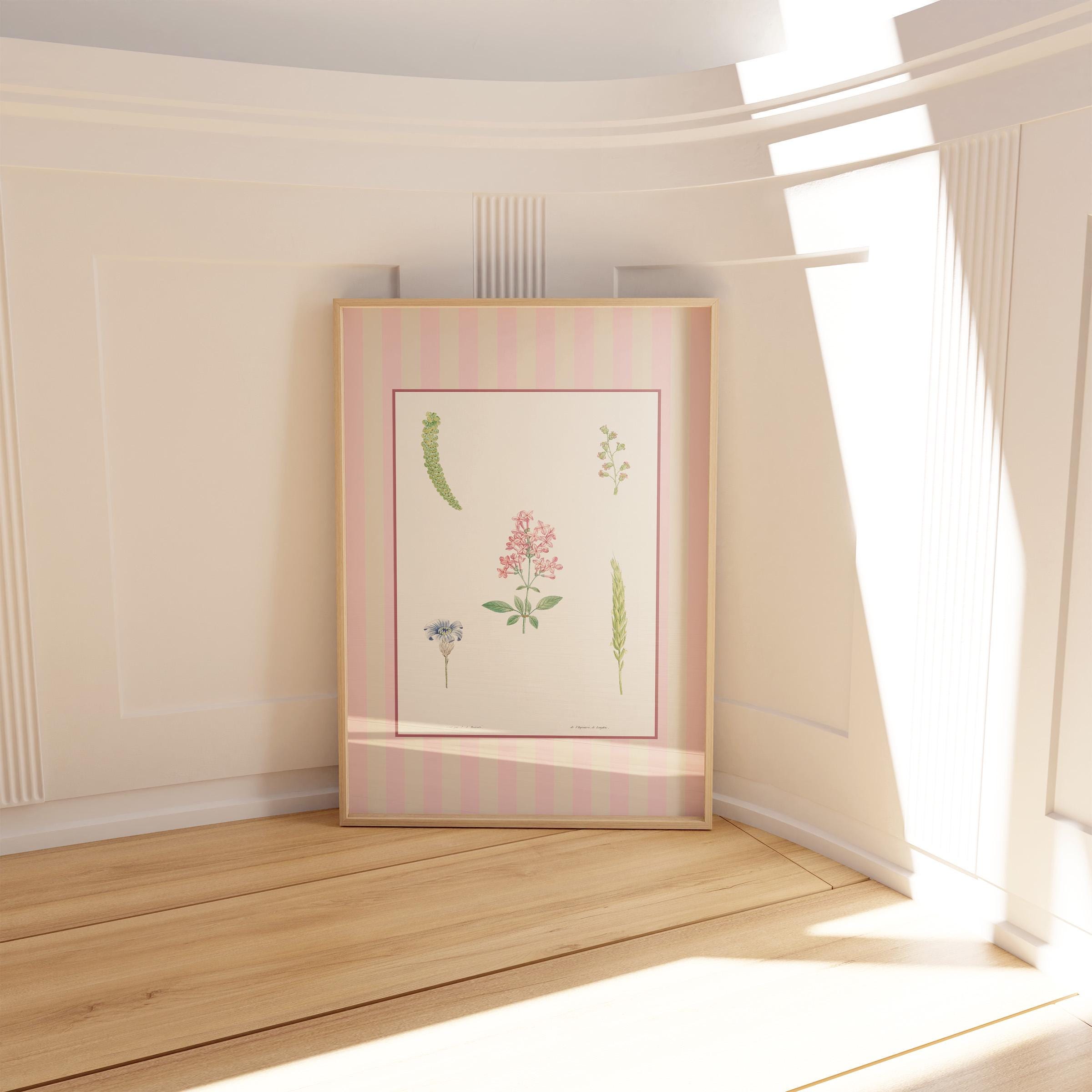 Vintage Flower Poster, Pink Vintage Print, Floral Decor, Digital Download, Paris Art Print, Cottagecore Art, Vintage Aesthetic