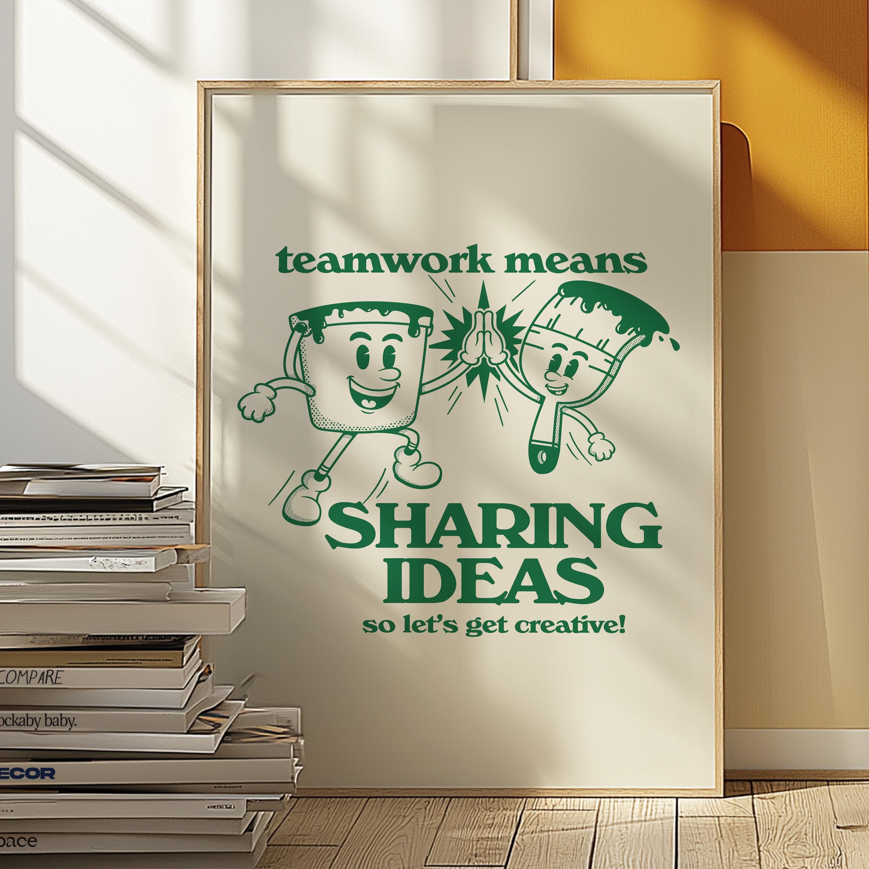 Classroom Art Print - Downloadable Retro Cartoon Kids Room Decor, Trendy Vintage Mascot, Cute Positive Art for Children