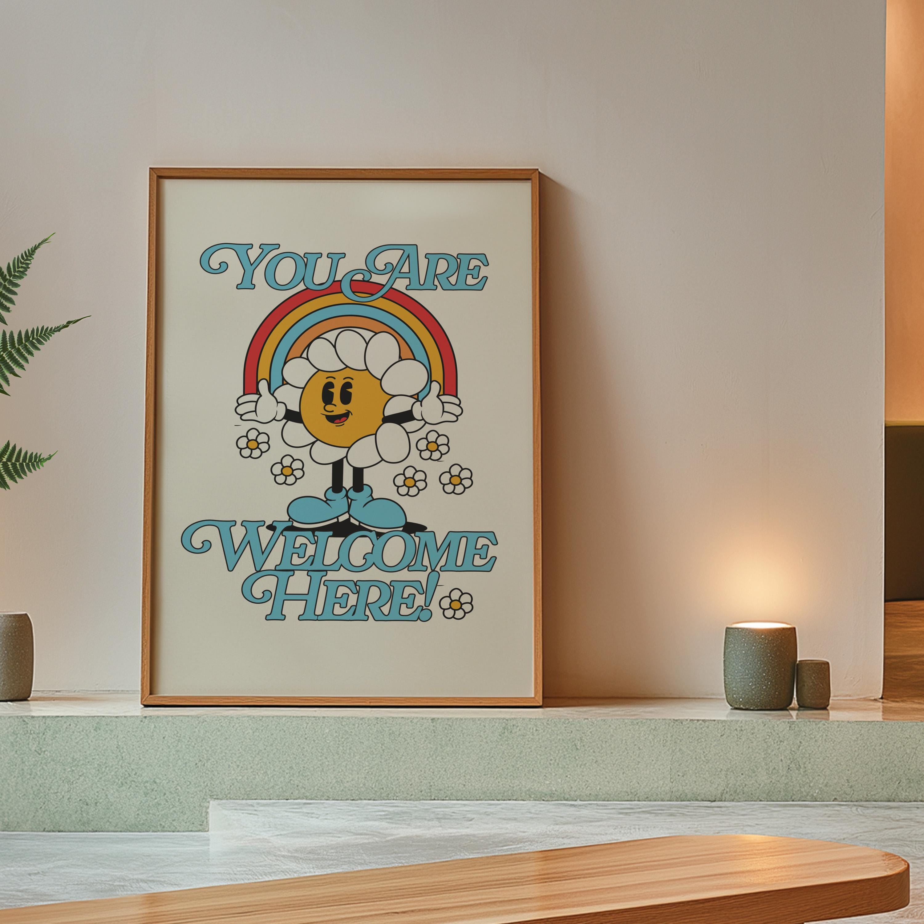Everyone is Welcome Here Sign | Safe Space Poster & Diversity Classroom Decor | Inclusive All Are Welcome Here Print, LGBTQIA Art