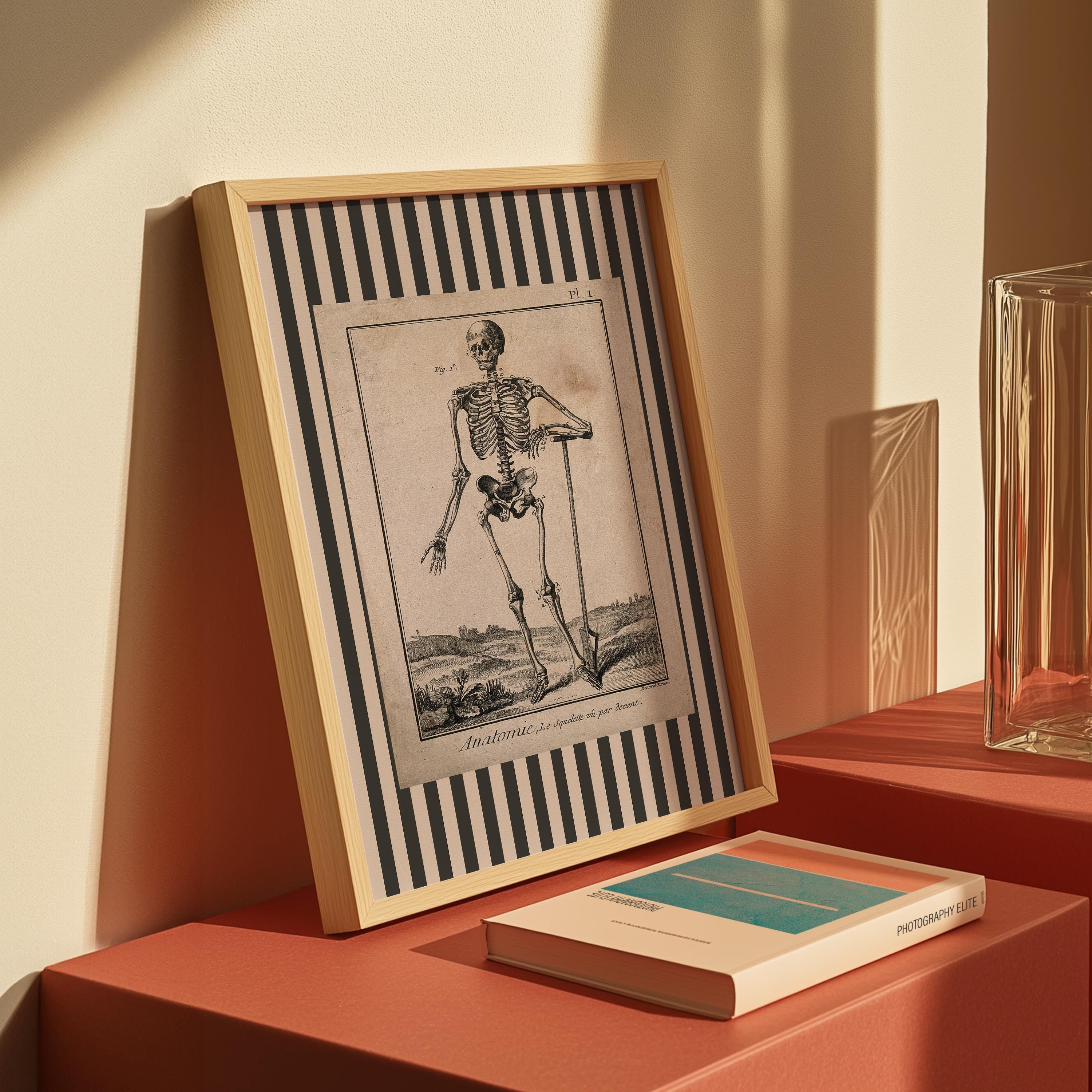 Skeleton Vintage Digital Art Print