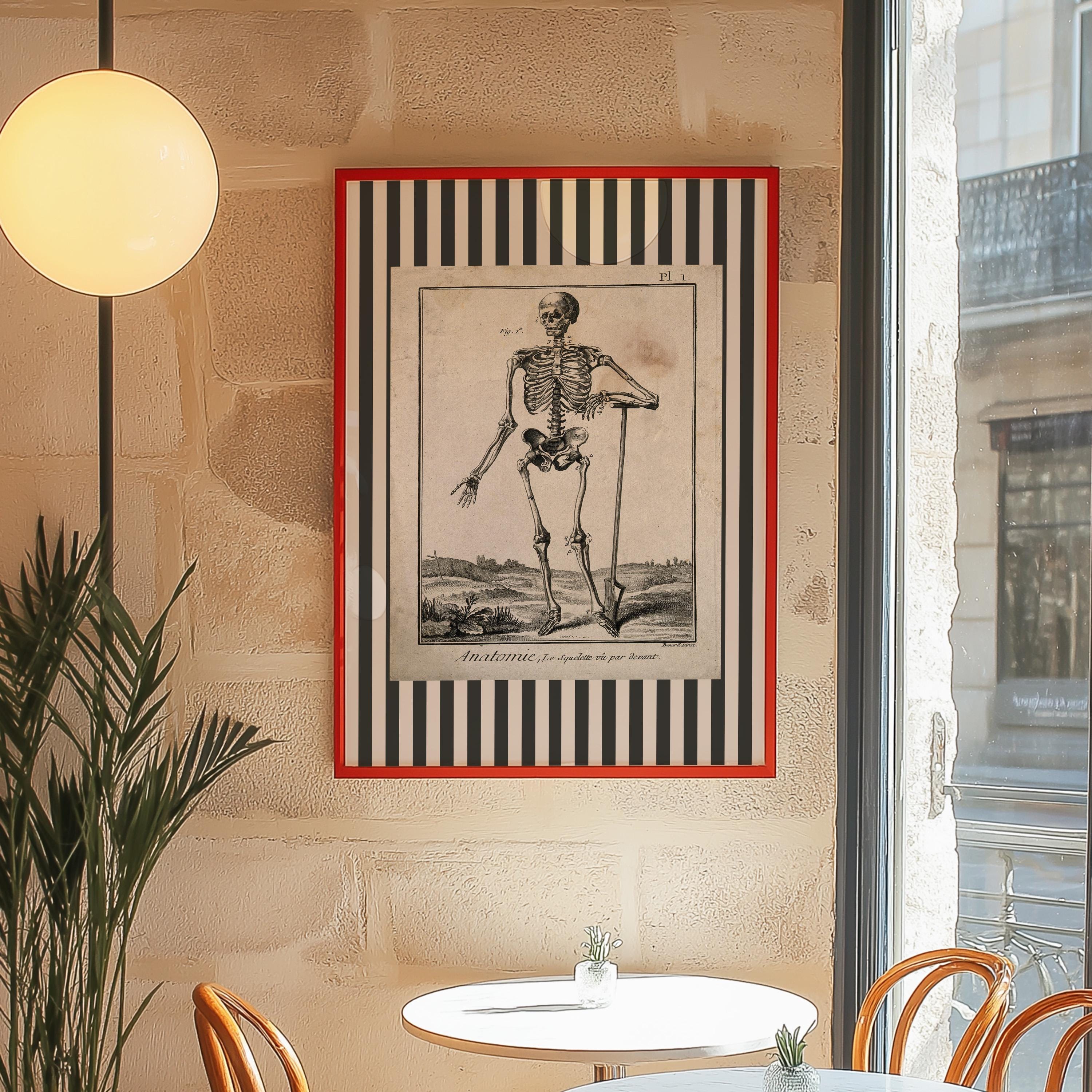 Skeleton Vintage Digital Art Print