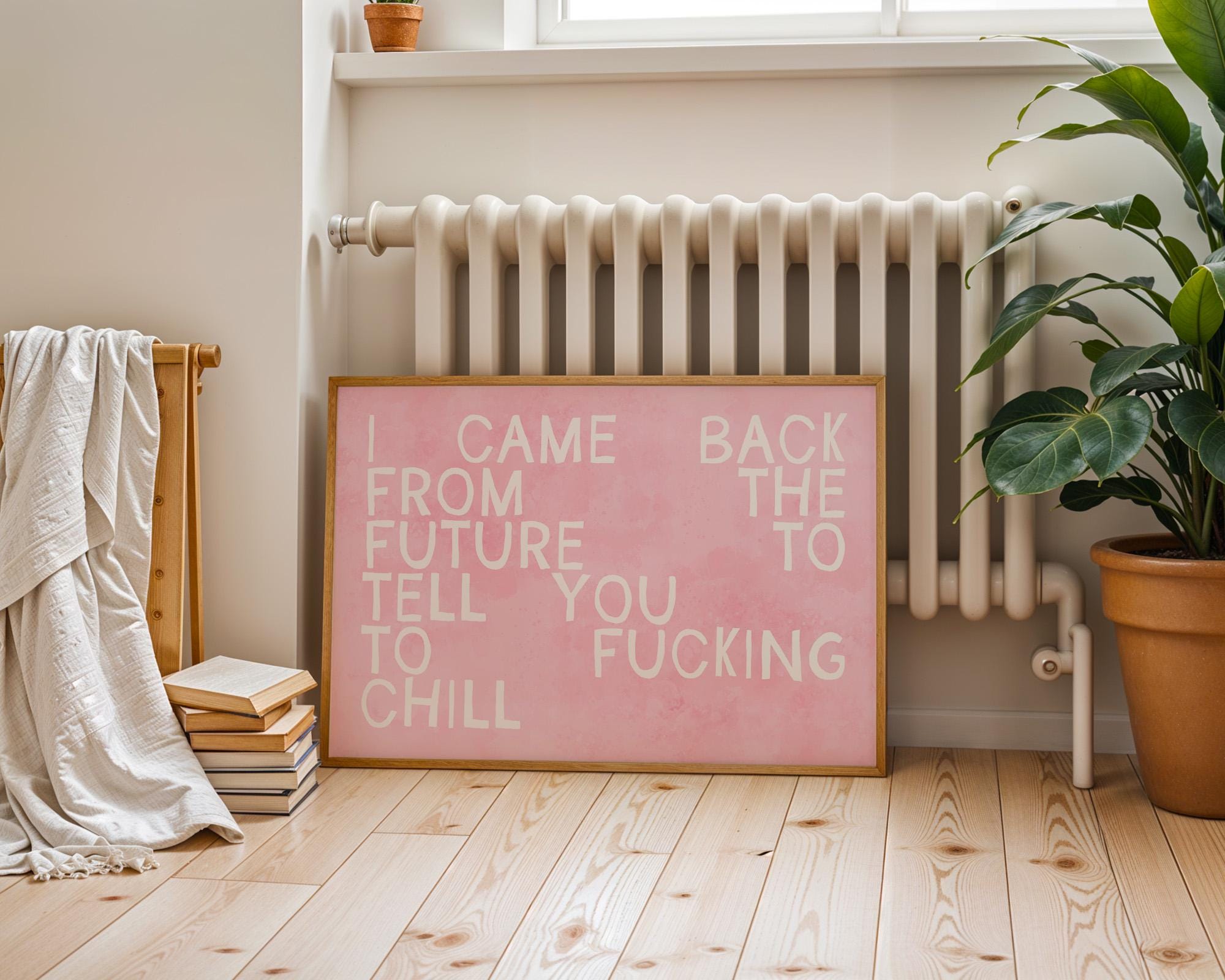 Apartment Wall Art, Girl Decor, Typography Print, Living Room Decor, Girly Bedroom, Pink Print, Striped Typography Art, Girly Wall Art