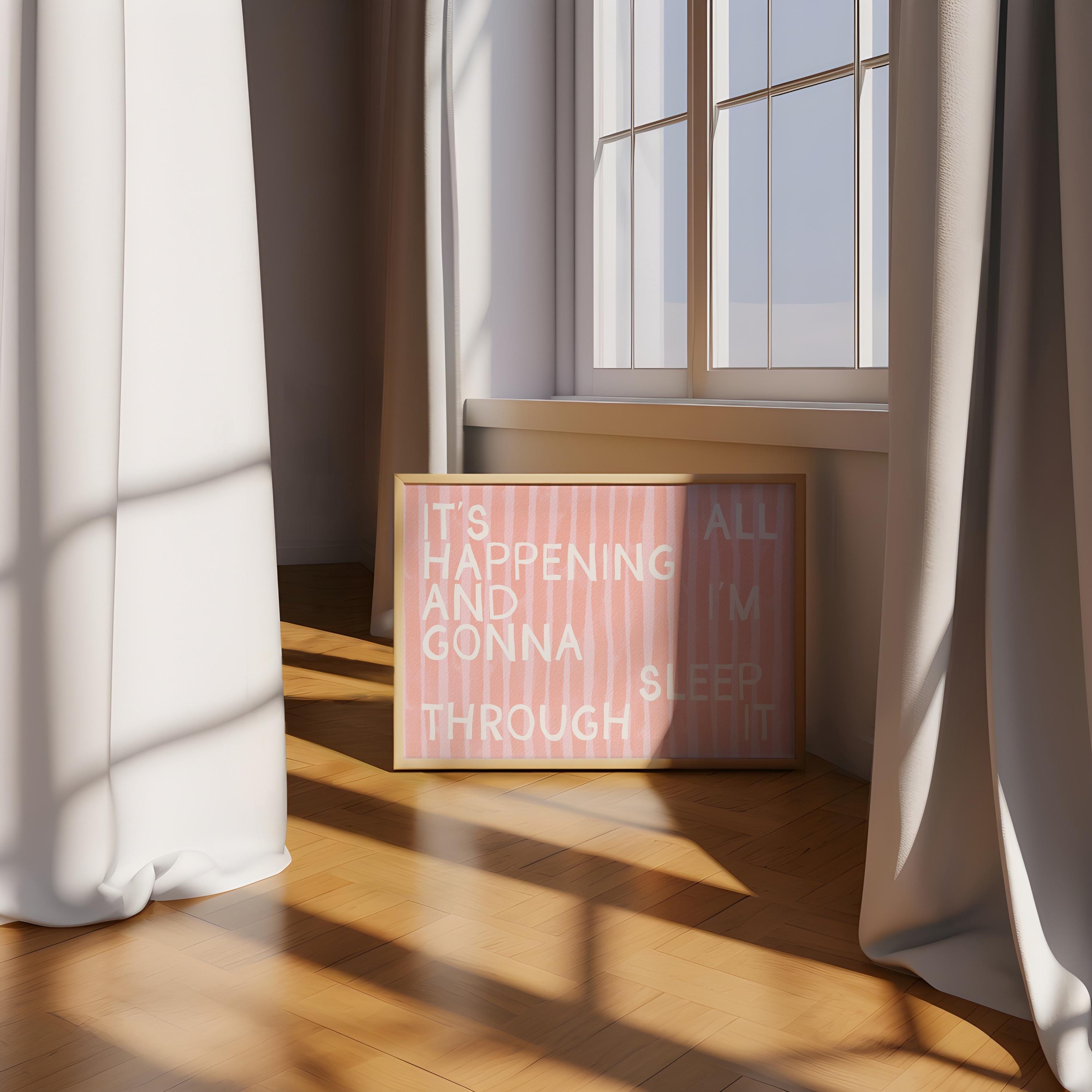 Apartment Wall Art, Girl Decor, Typography Print, Living Room Decor, Girly Bedroom, Pink Print, Painted Typography Art, Girly Wall Art