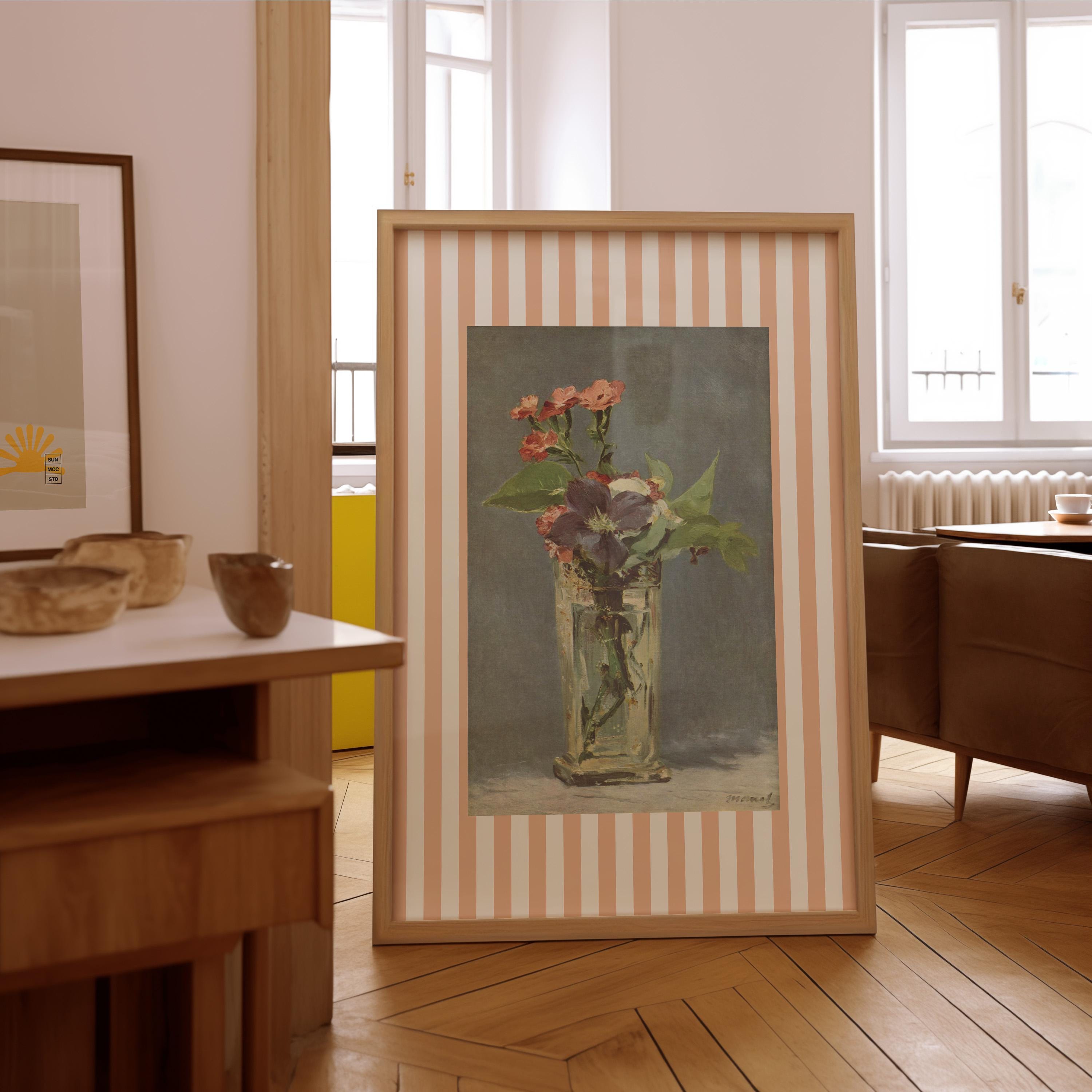 Vintage Botanical Prints - Red Floral Poster, Antique Flower Art, Vintage Floral Wall Art, Retro Home Decor, still life floral painting