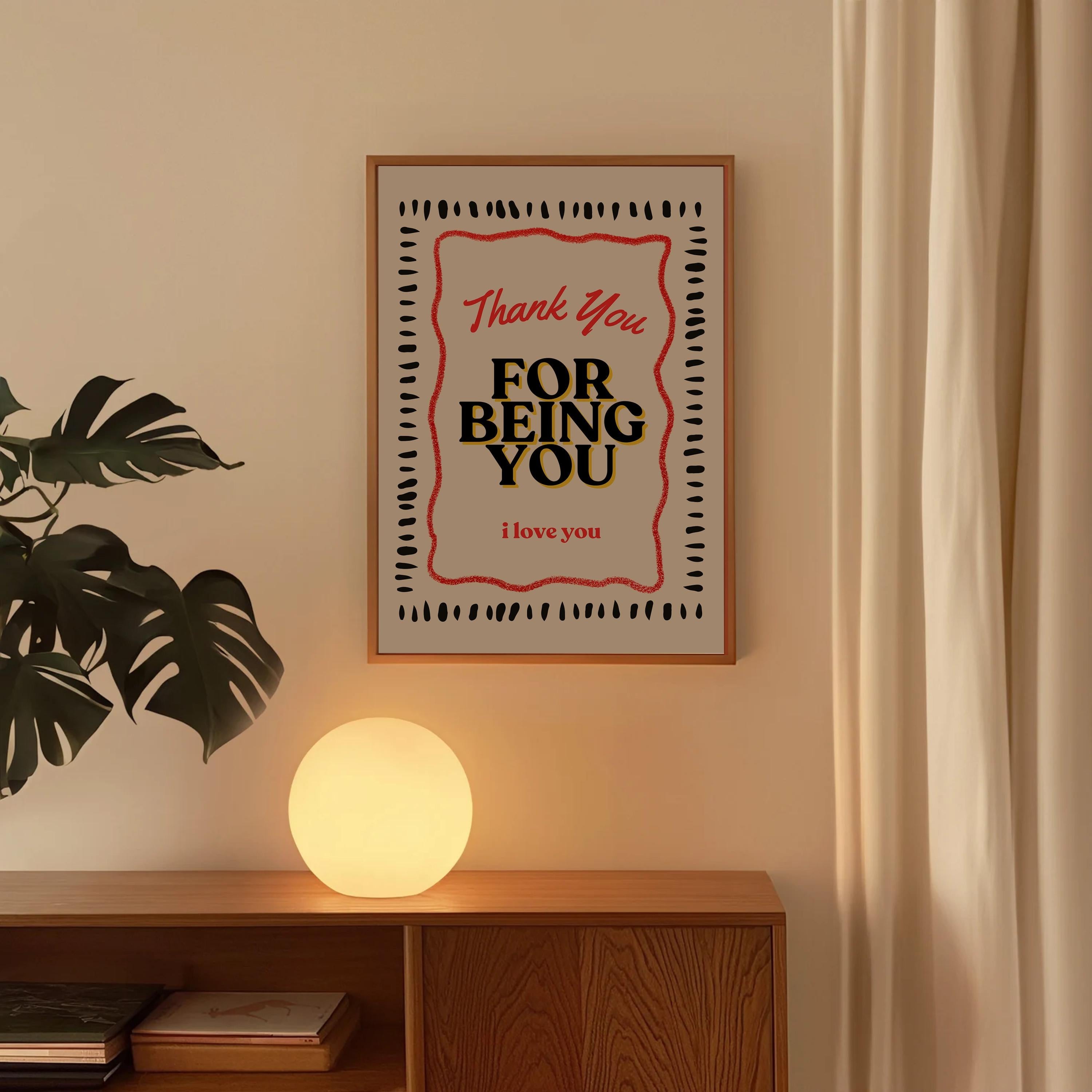 Mental Health Print, Thank You For Being You, Therapy Office Decor, Counseling Wall Art, Digital Download, Classroom Decor, Affirmation Art