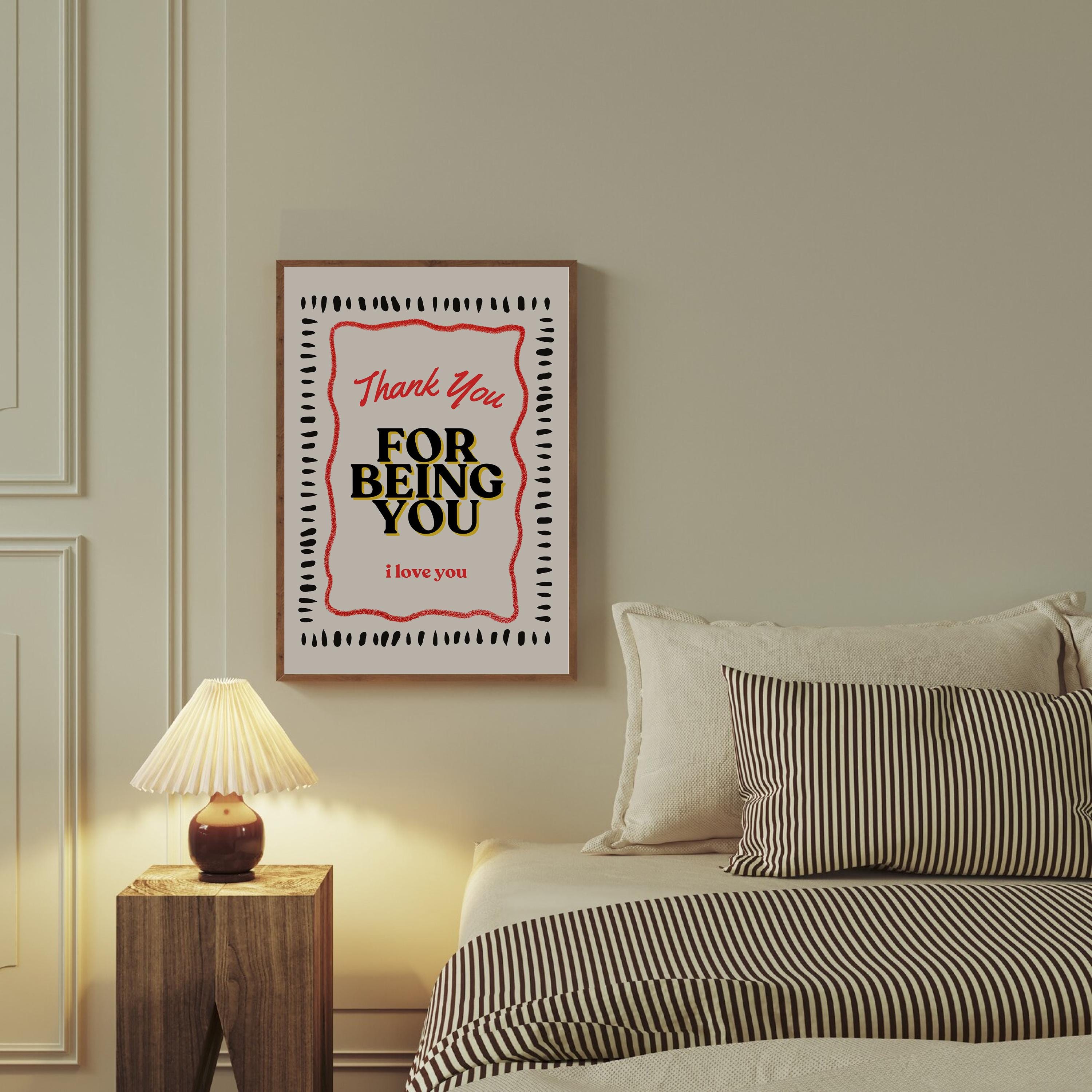 Mental Health Print, Thank You For Being You, Therapy Office Decor, Counseling Wall Art, Digital Download, Classroom Decor, Affirmation Art