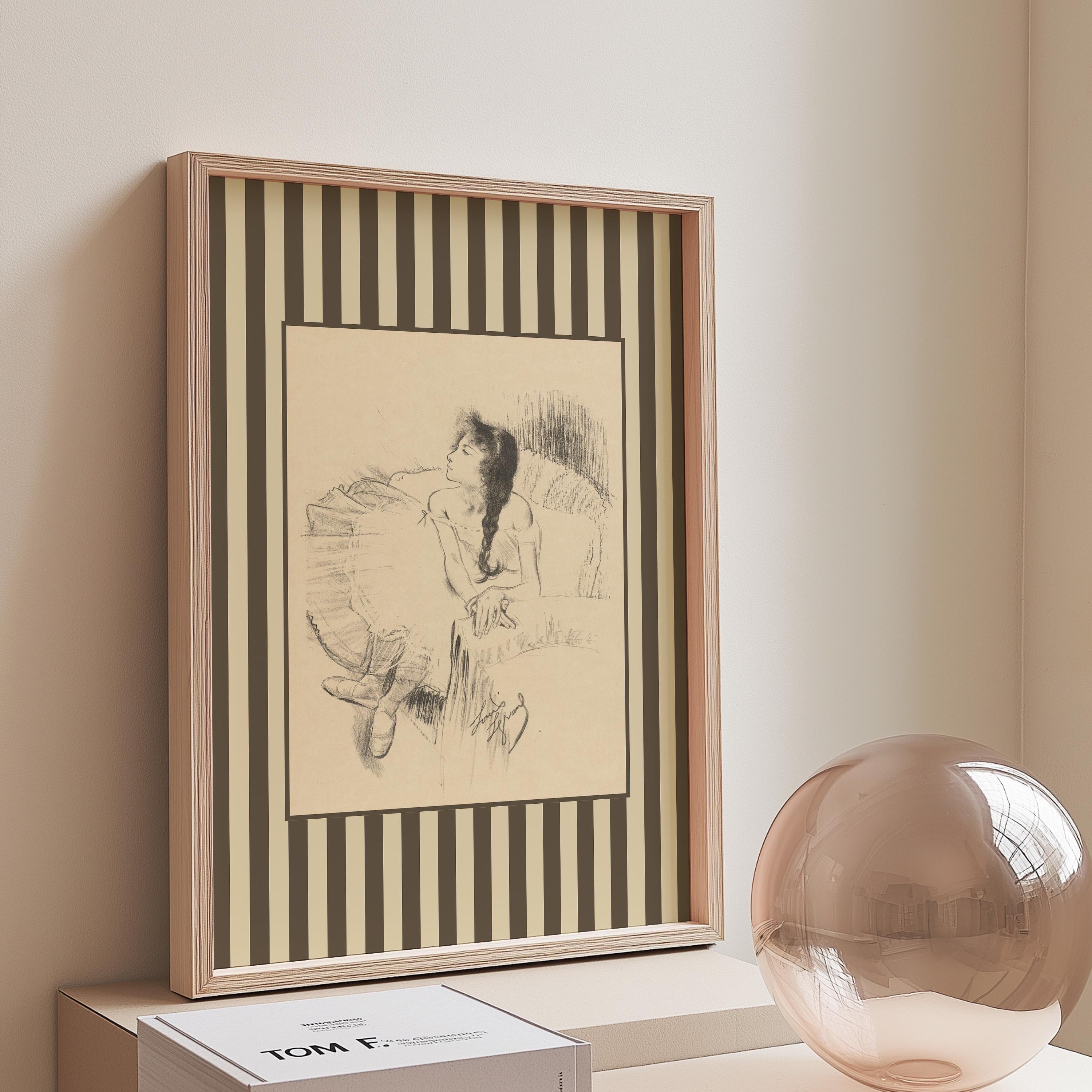 Vintage Fashion Poster, Retro Vintage Print, Ballerina Decor, Digital Download, Paris Art Print, Cottagecore Art, Vintage Aesthetic, Ballet
