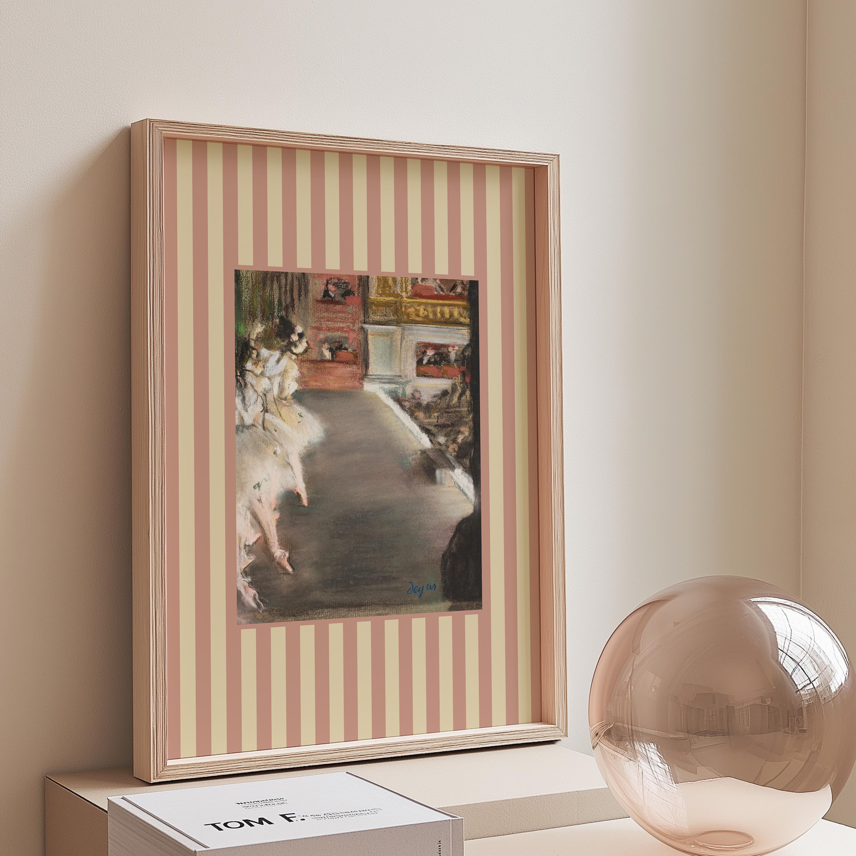 Pink Retro Vintage Print, Ballerina Decor, Digital Download, Paris Prints, Cottagecore Art, Vintage Aesthetic, Fashion Art Decor, Degas Art