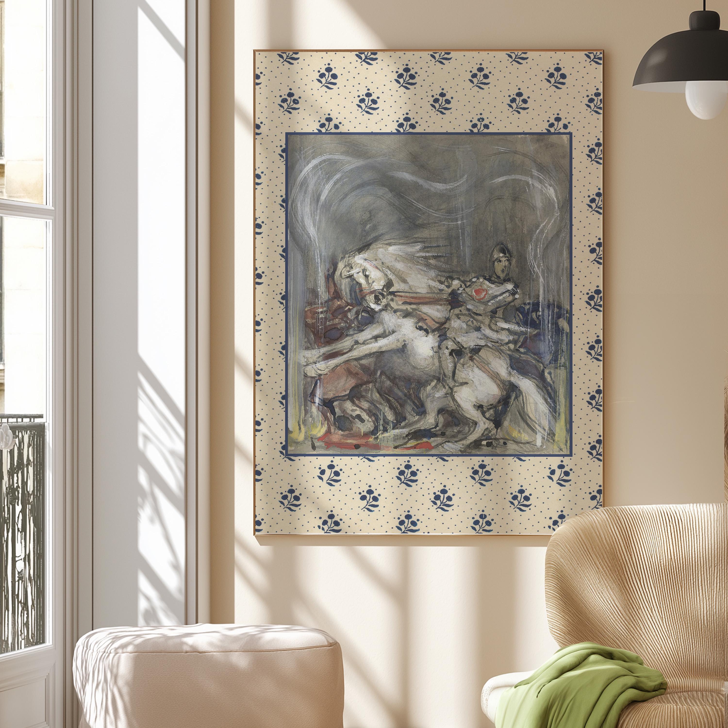 Knight Print, INSTANT Digital Wall Art, Trendy Decor, Medieval illustration, Living Room Art, Cottage, Nursery, Vintage Boys Art, Boys Decor