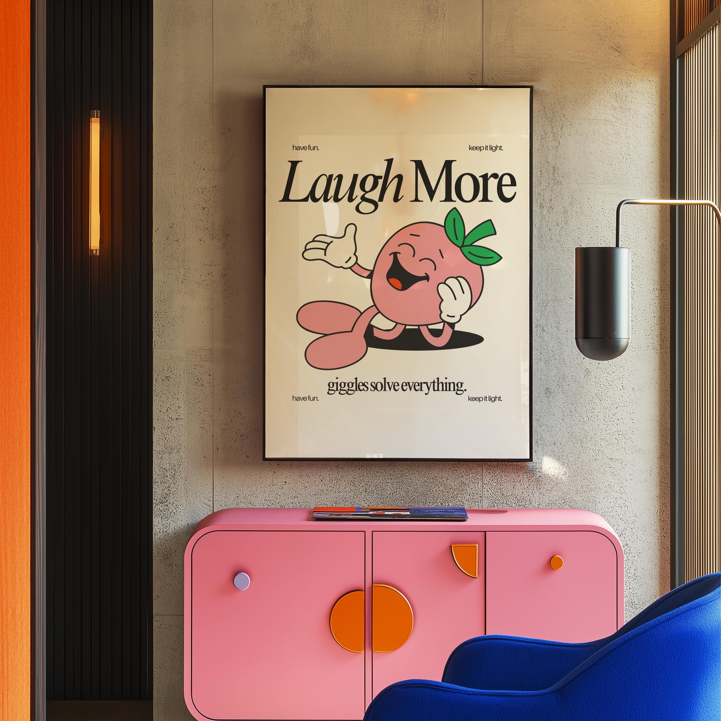 Quirky Art, Classroom Art, Trendy Art Prints, Funny Quotes, Laugh More Art, Cool Apartment Decor, Digital Download, Classroom decor