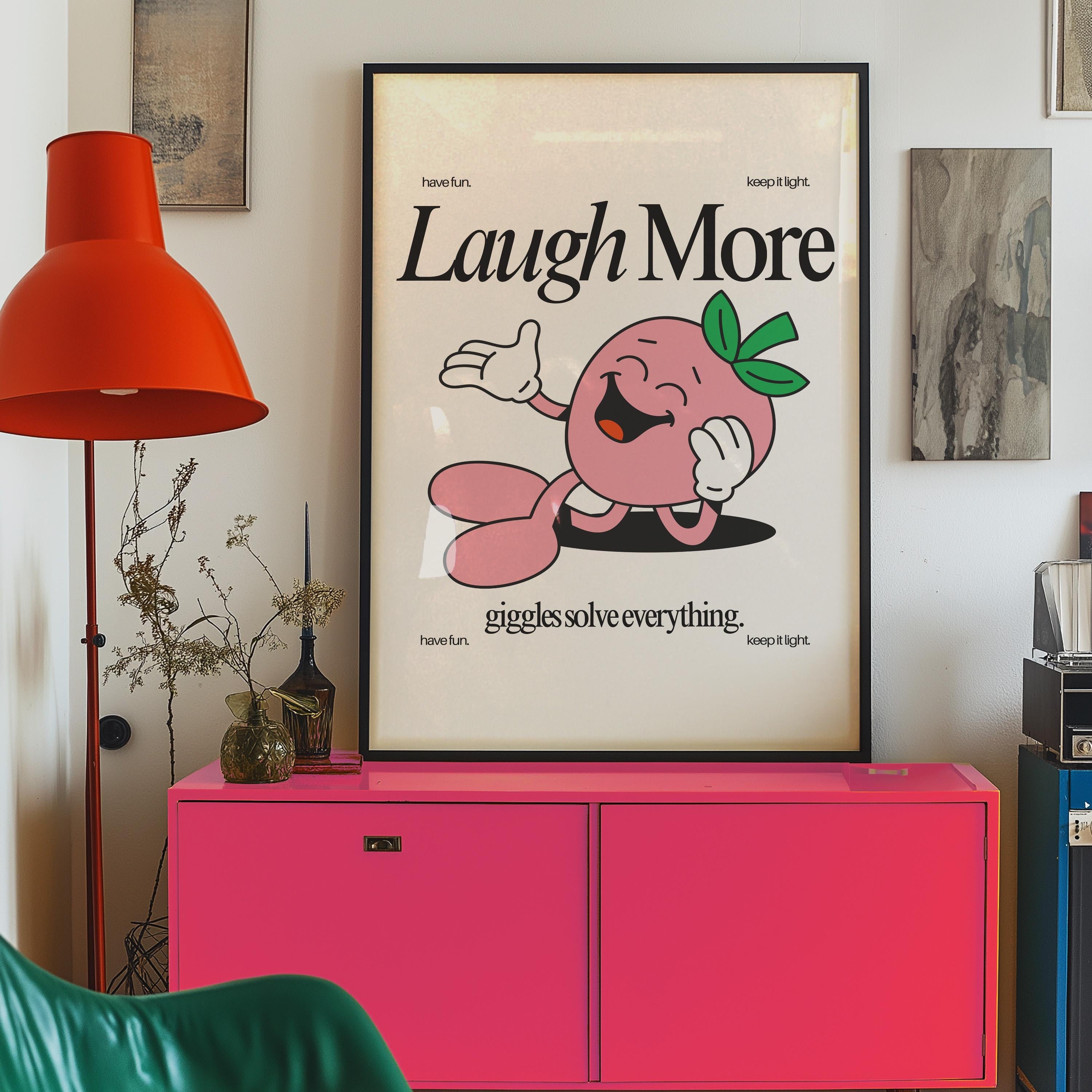 Quirky Art, Classroom Art, Trendy Art Prints, Funny Quotes, Laugh More Art, Cool Apartment Decor, Digital Download, Classroom decor